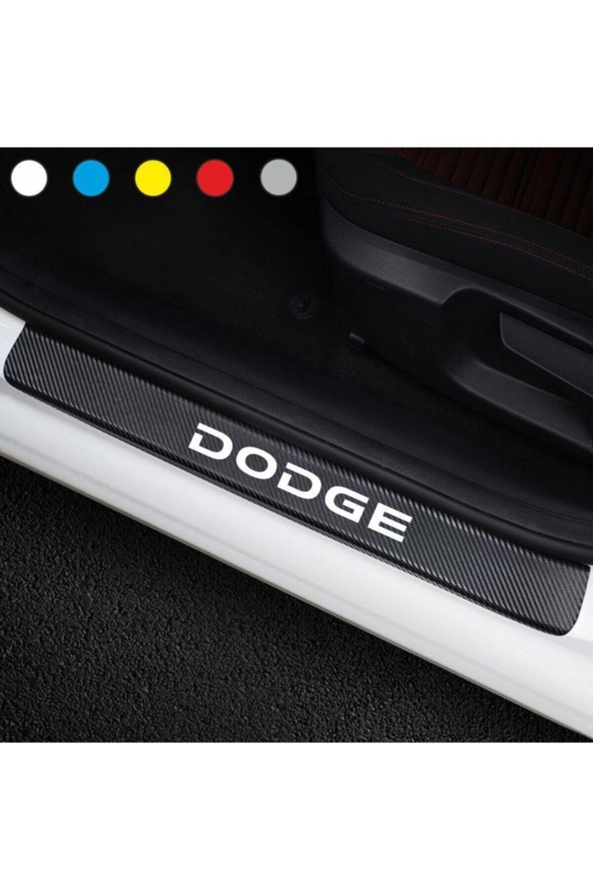Dodge İçin şık tasarım karbon sticker seti Aksesuar Oto Kapı Eşiği özel yeni sticker Karbon 4 Adet