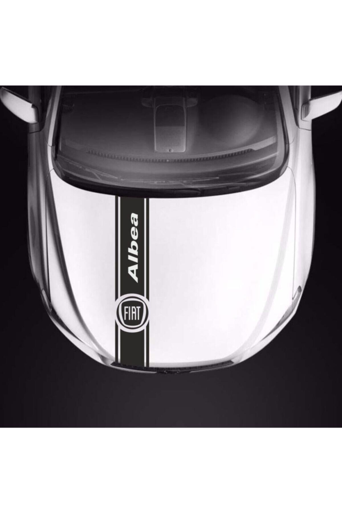 Fiat Albea İçin şık tasarım karbon sticker seti Aksesuar Oto Kaput Şerit özel yeni sticker
