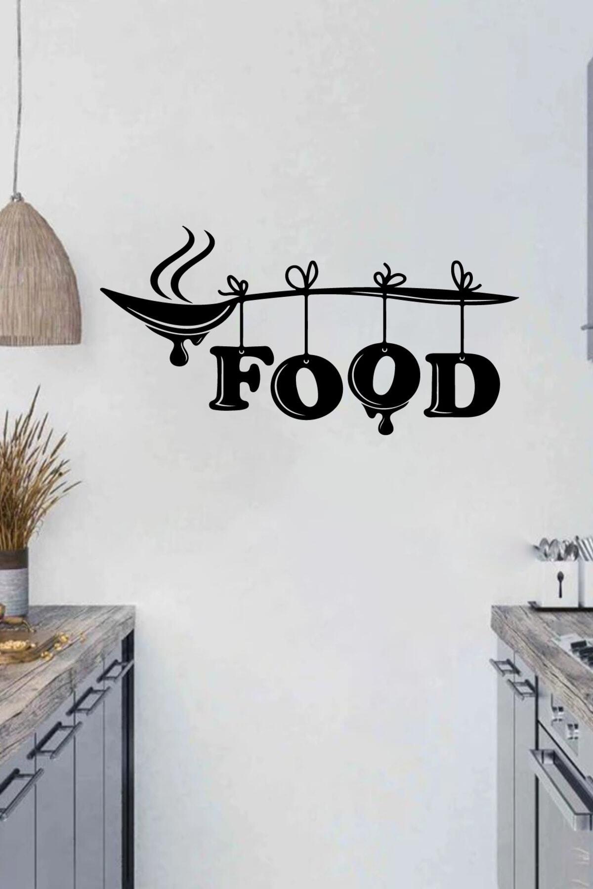Food Mutfak Dekoratif Kaşıklı Duvar özel yeni sticker Yapıştırma (SUDAN VE NEMDEN ETKİLENMEZ)