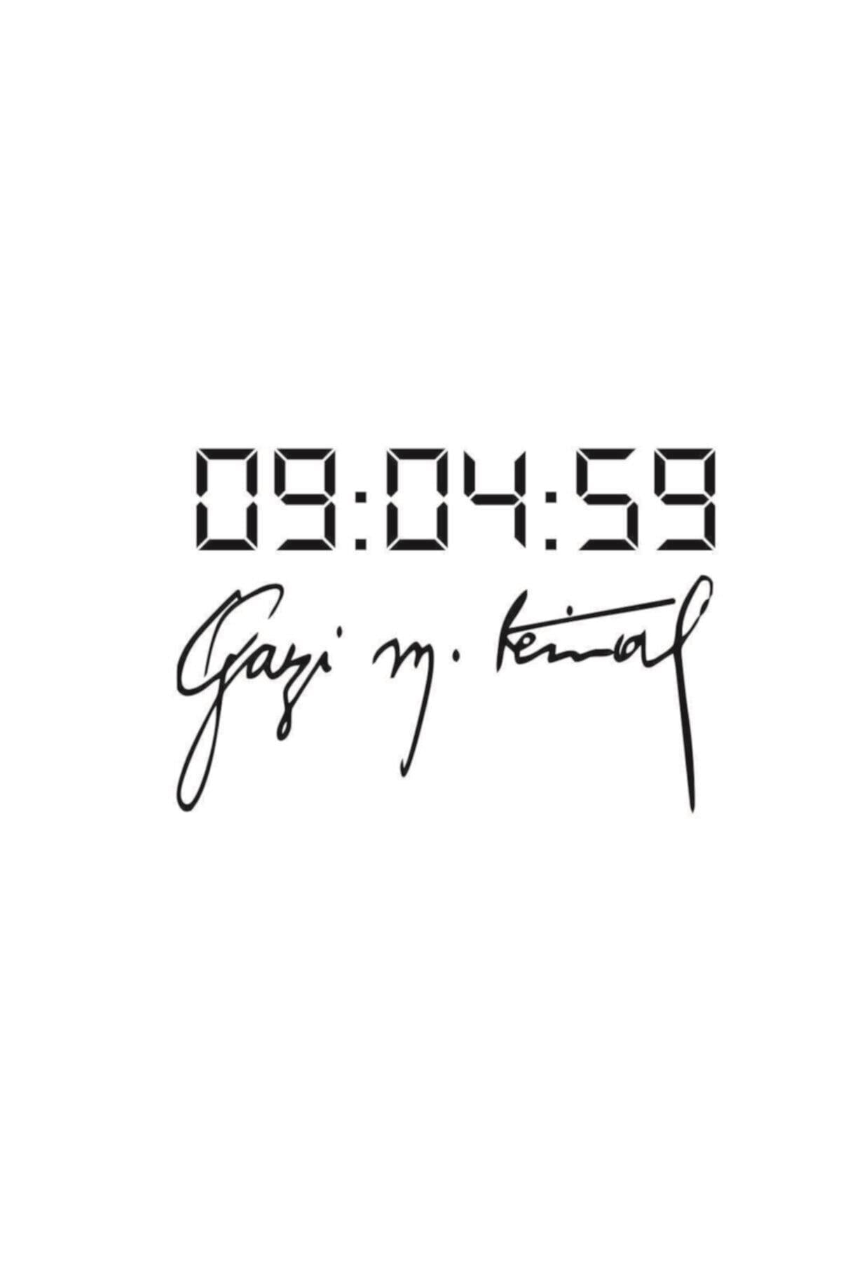 Gazi M.Kemal Imza-Dijital Saat özel yeni sticker 30*20,5 Cm