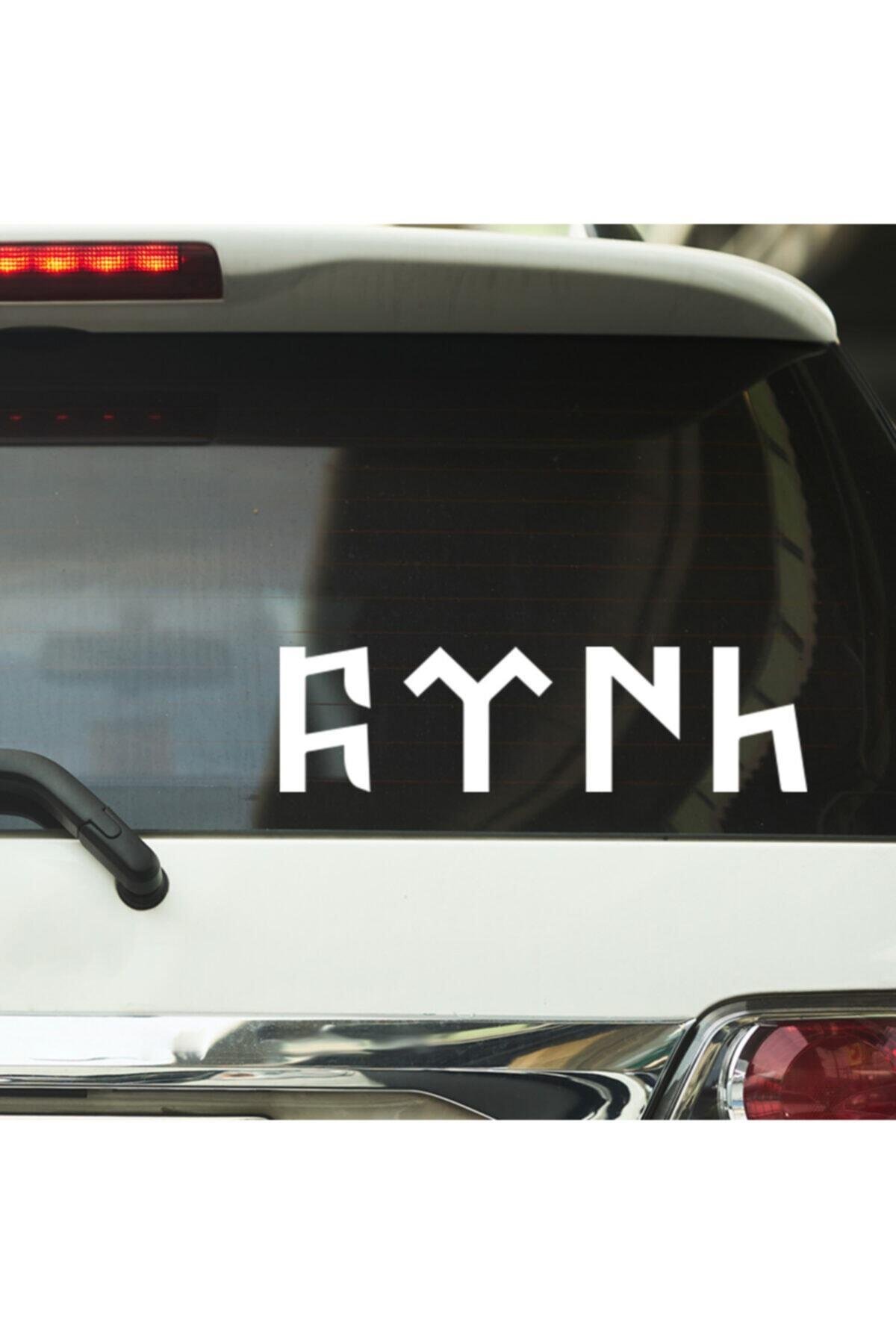 Göktürkçe Türk Yazılı Oto Cam Ve Araç Arkası özel yeni sticker 35*10 Cm
