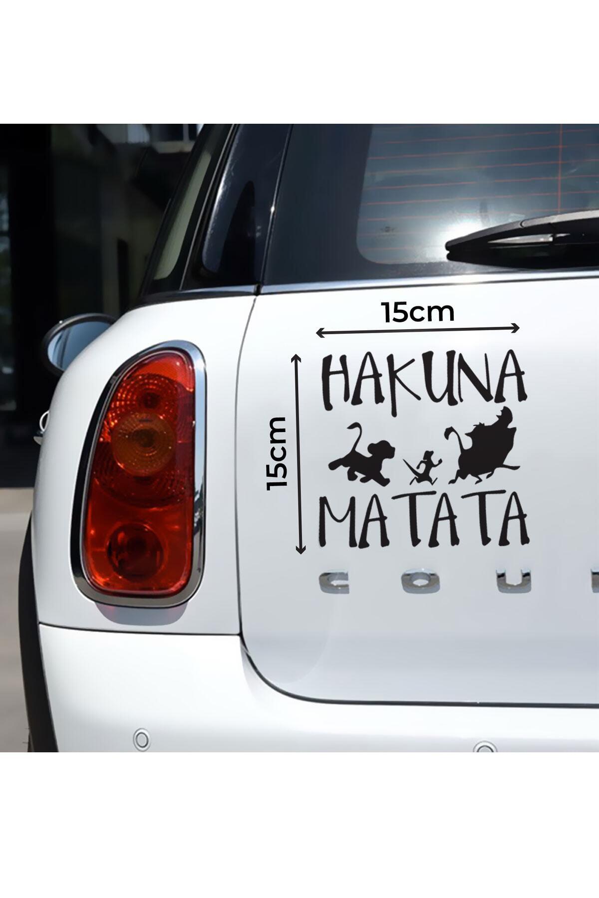 Hakuna Matata Oto özel yeni sticker Siyah 15 Cm