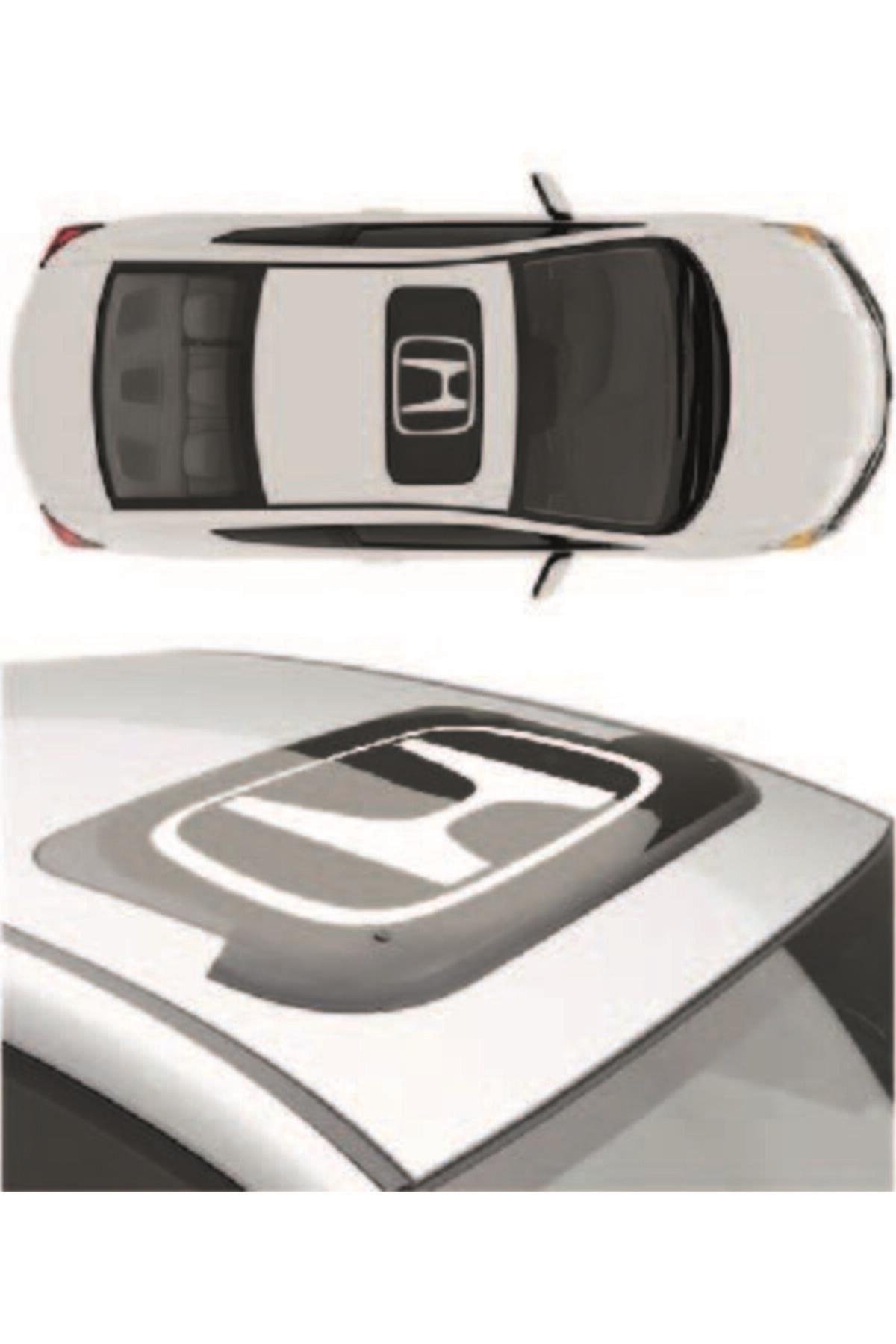 Honda Sunroof Cam Oto özel yeni sticker Beyaz 40*30 Cm