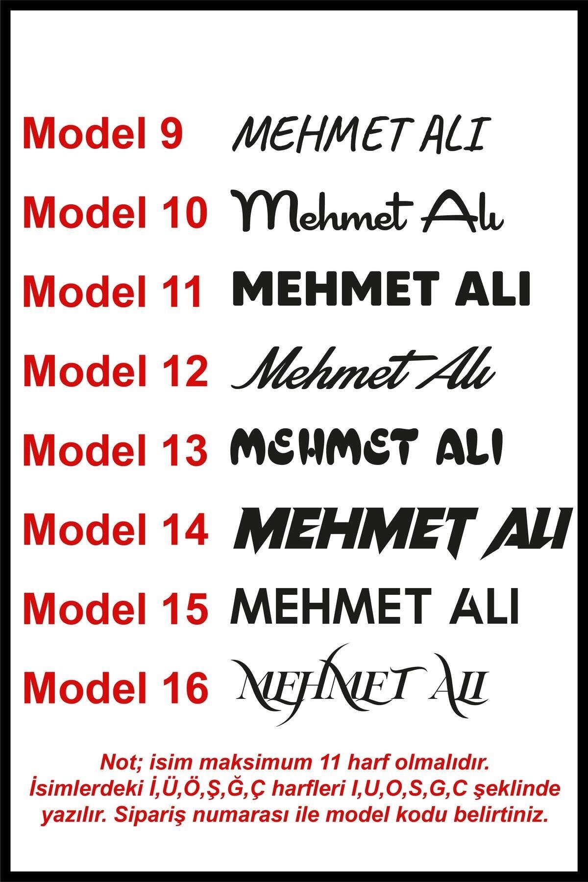 İsim Yazı Oto özel yeni sticker 20*4 Cm