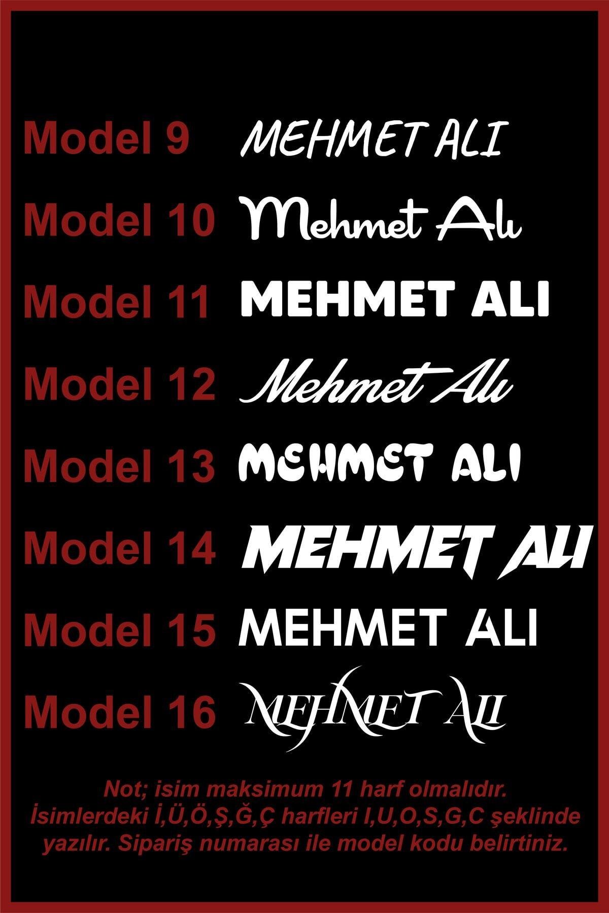 İsim Yazı Oto özel yeni sticker 20*4 Cm