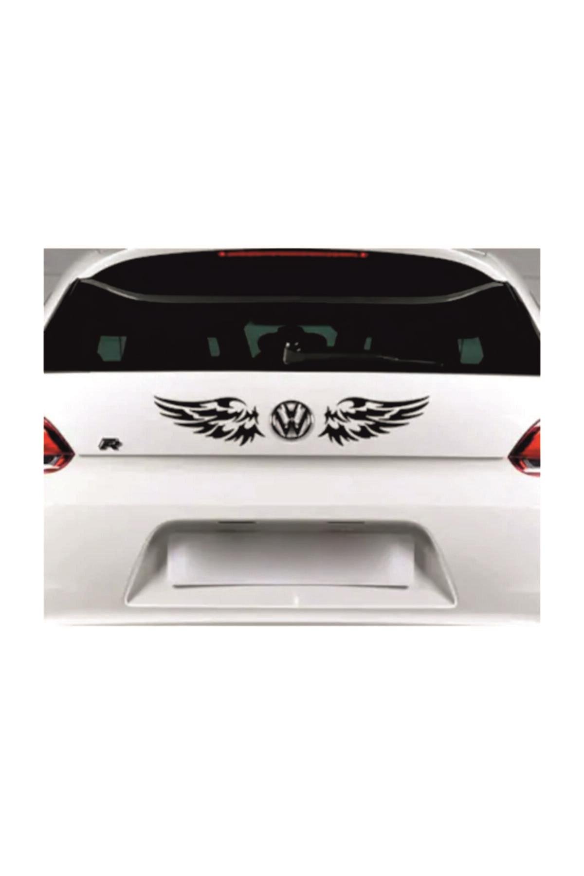 Kanat Oto özel yeni sticker 2 Adet Siyah 8*18 Cm