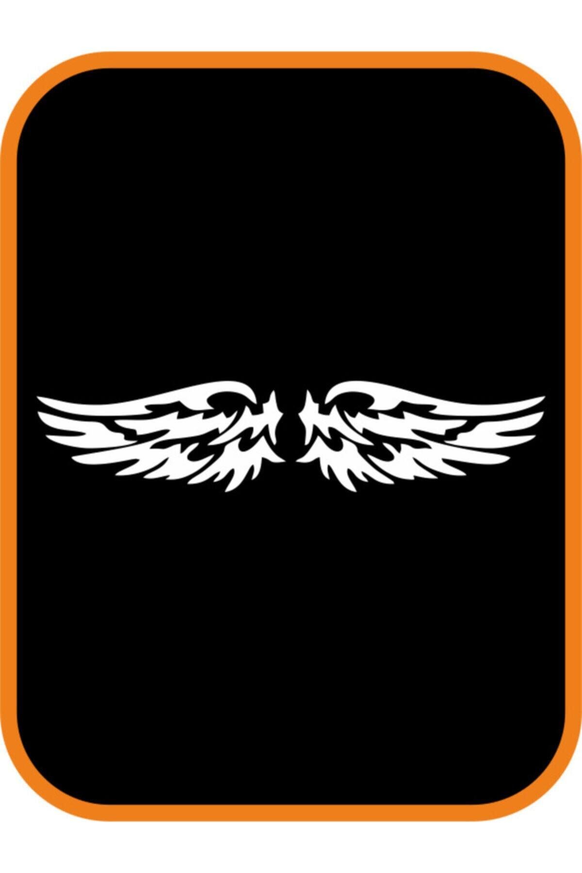 Kanat Oto özel yeni sticker Beyaz 30*7 Cm