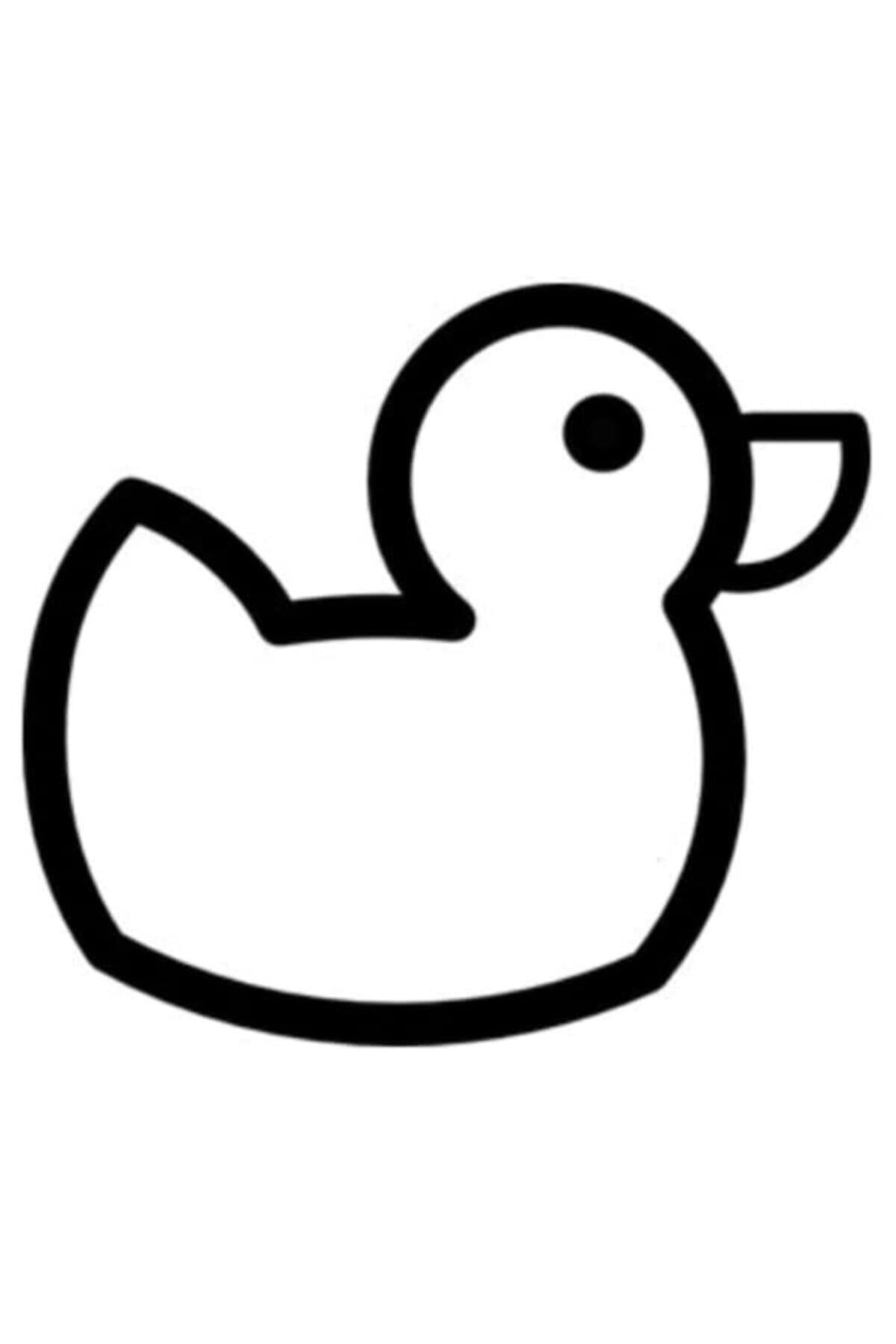 Karikatür Sevimli Ördek Tasarım Oto Cam özel yeni sticker Beyaz 15*10 Cm