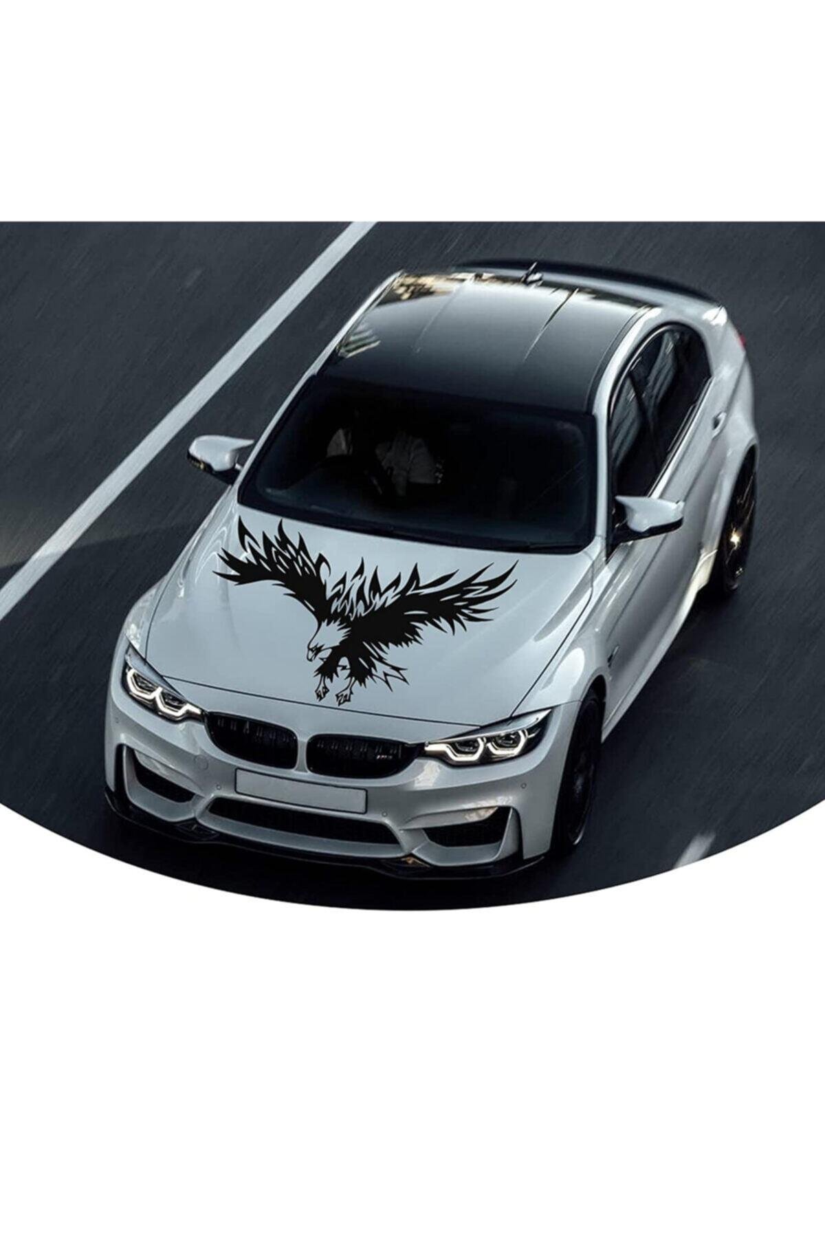 Kartal Tasarım Oto Kaput özel yeni sticker Siyah 50*80 Cm