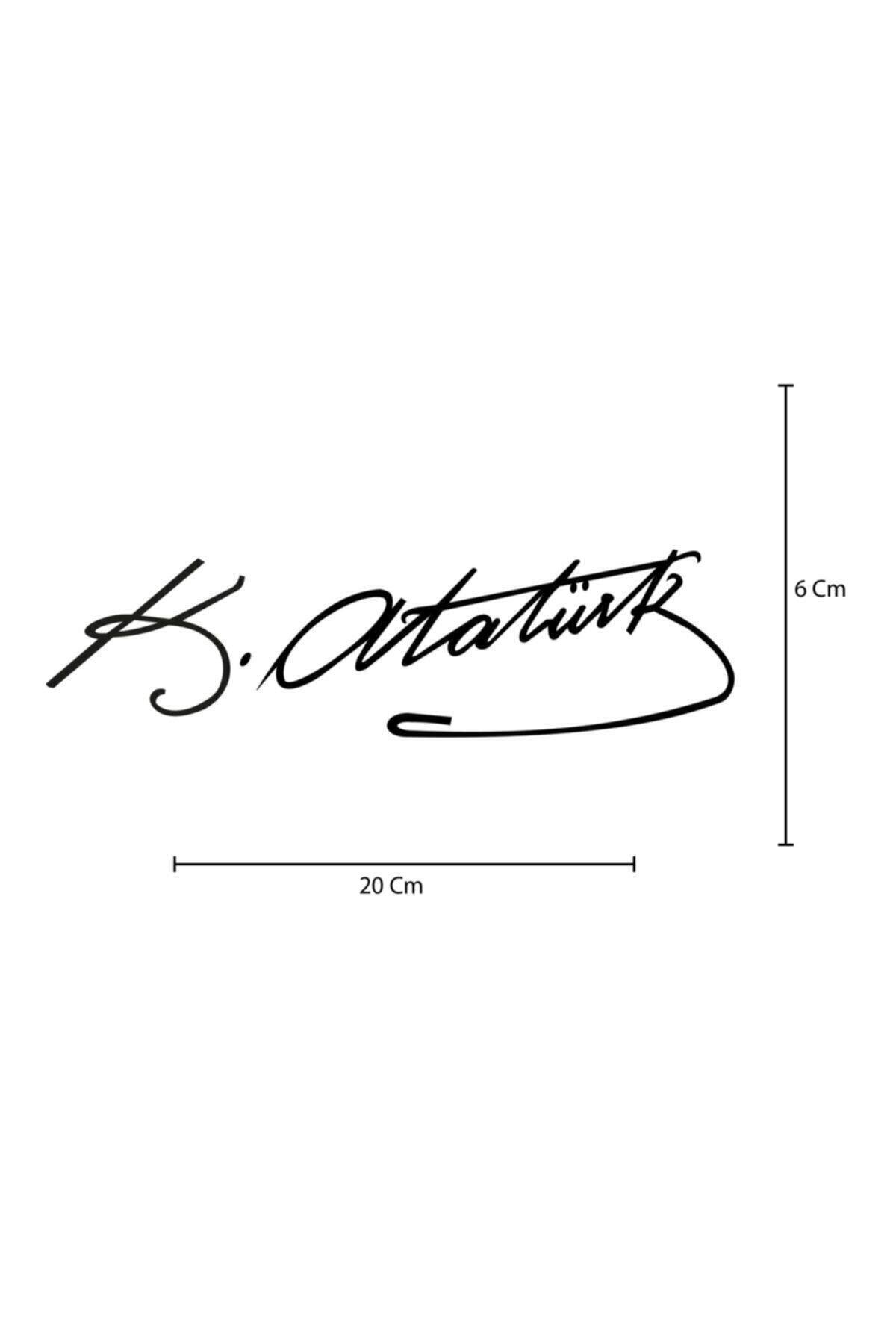 Kemal Atatürk Imza özel yeni stickerı 20 Cm