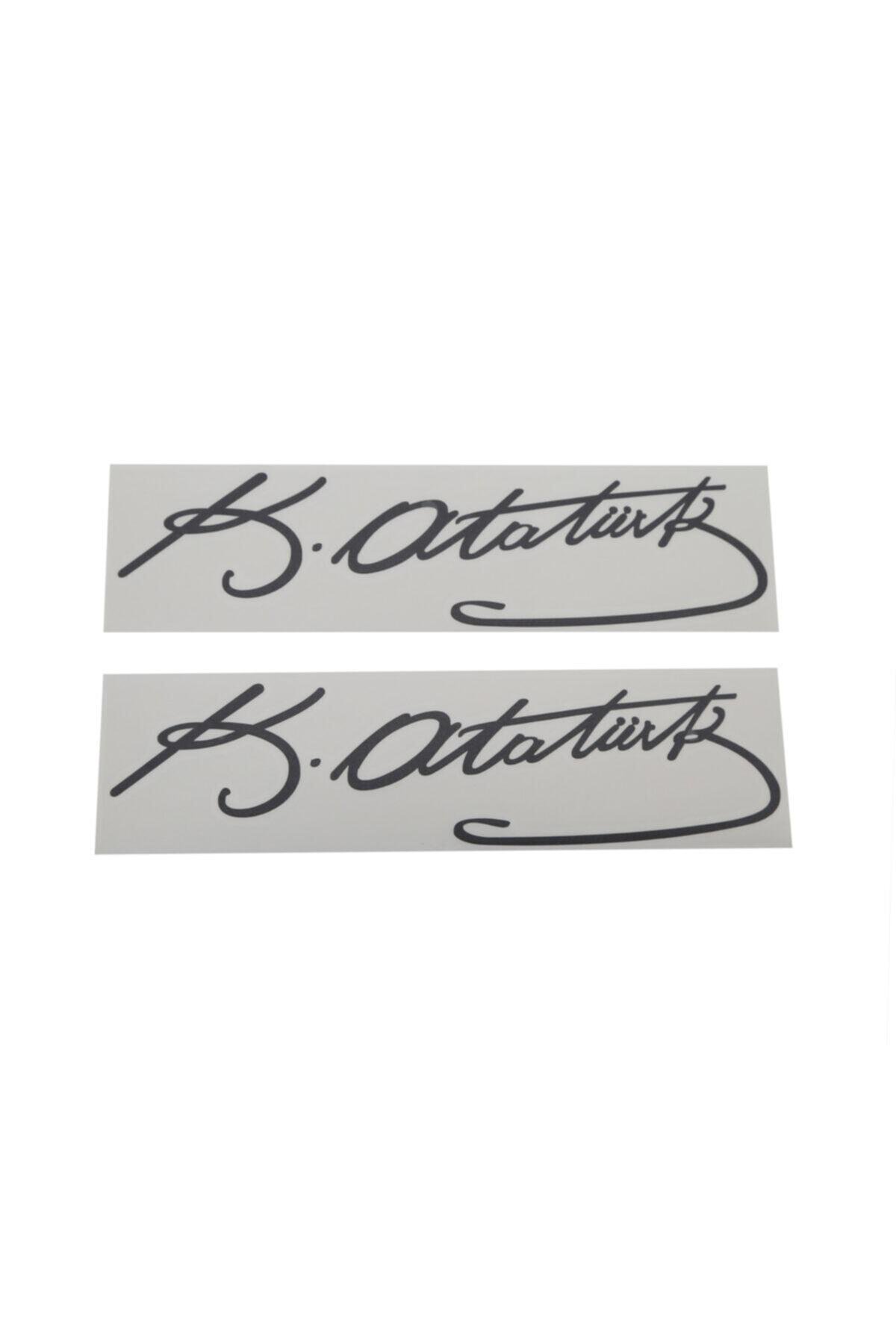 Kemal Atatürk Imzası Oto özel yeni sticker Siyah