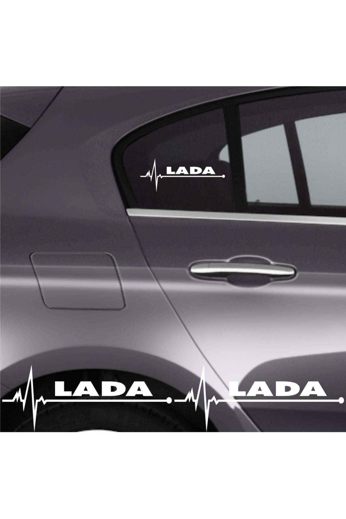 Lada Samara İçin şık tasarım karbon sticker seti Aksesuar Oto Ritim özel yeni sticker 2 Adet 20*9 Cm