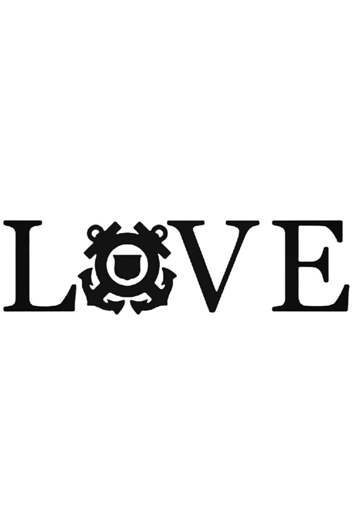 Love Coast Guard özel yeni sticker Oto 20 Cm