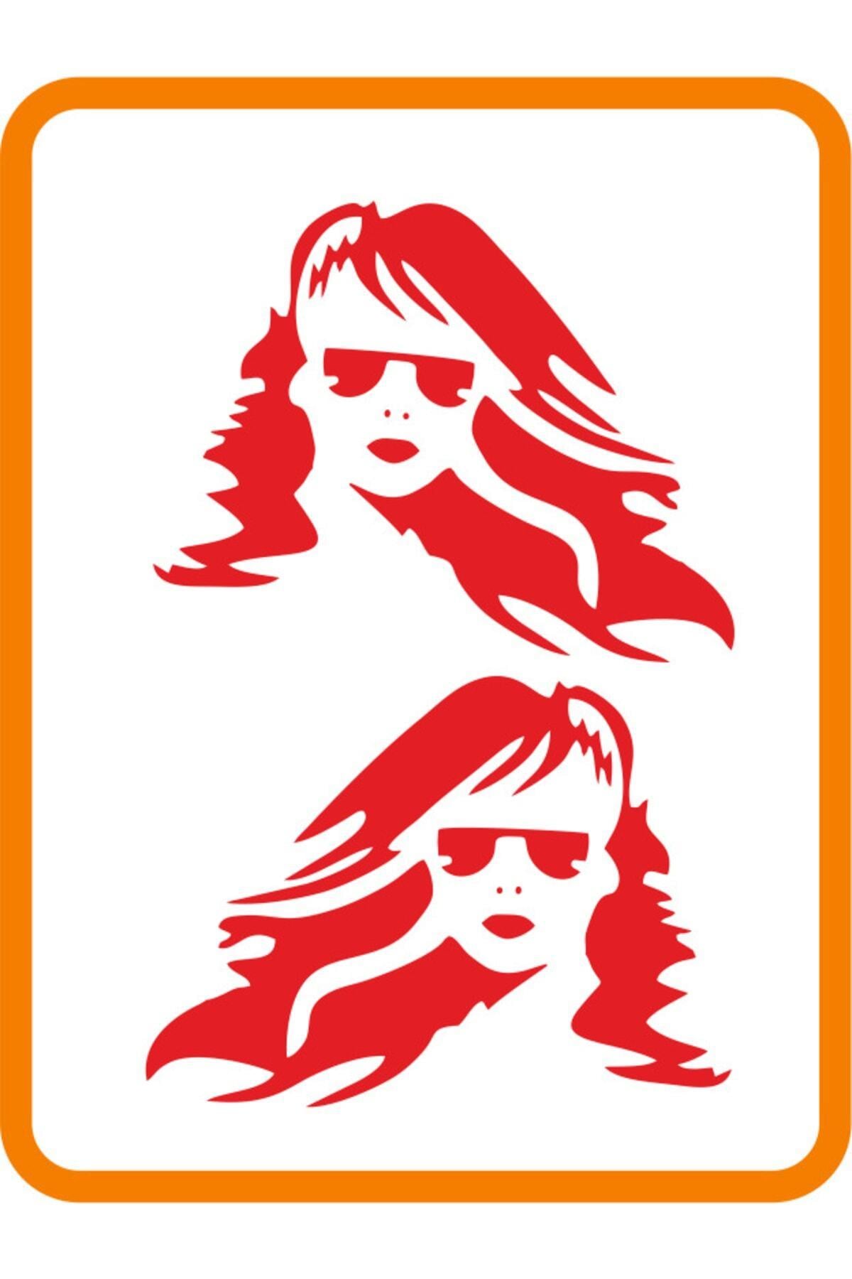 Madonna 2 Adet Sağ-Sol Takım Ticari Araç Oto özel yeni sticker 40*30 Cm Kırmızı