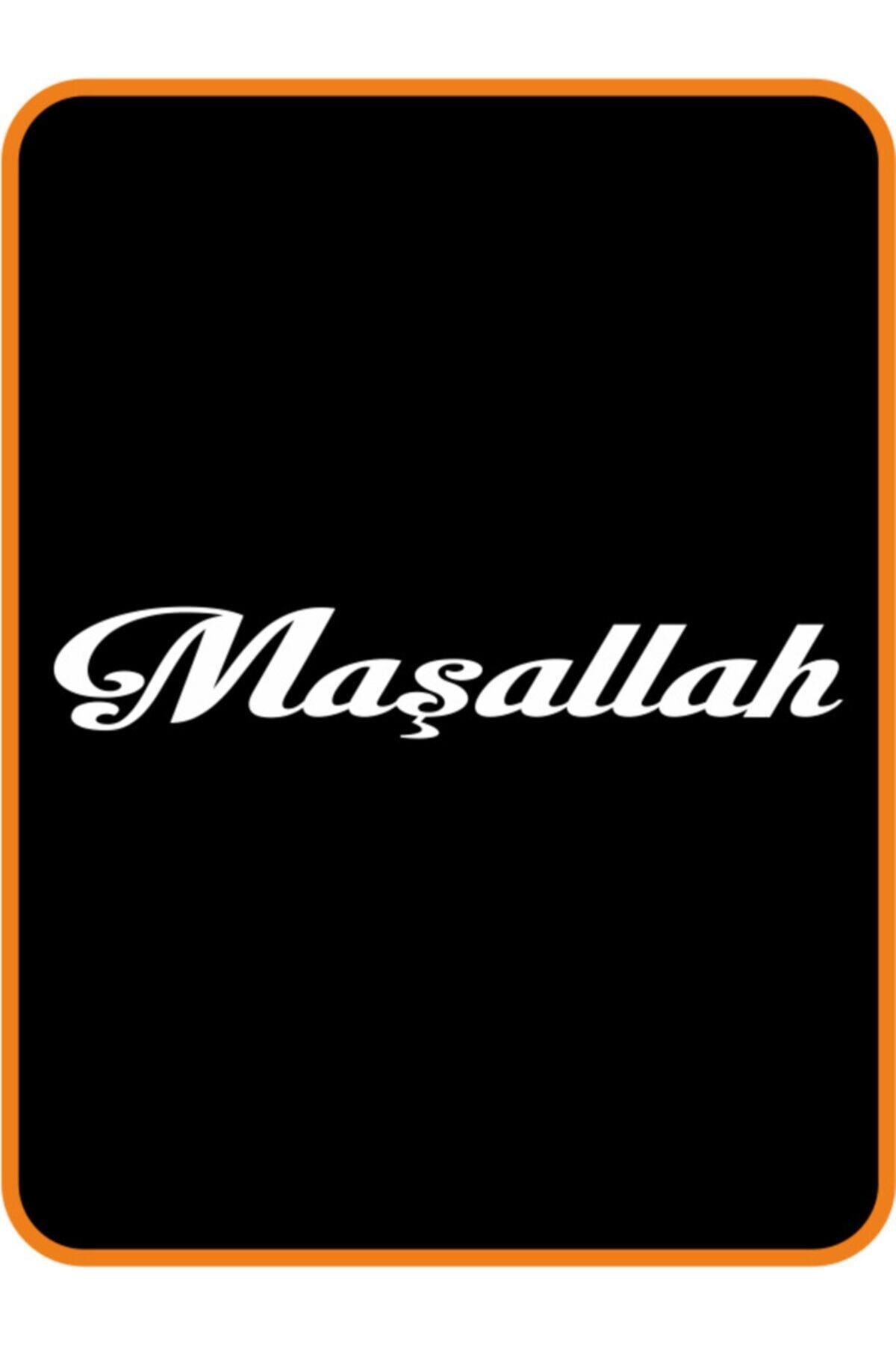 Maşallah Yazısı Oto özel yeni sticker Beyaz 24*4 Cm