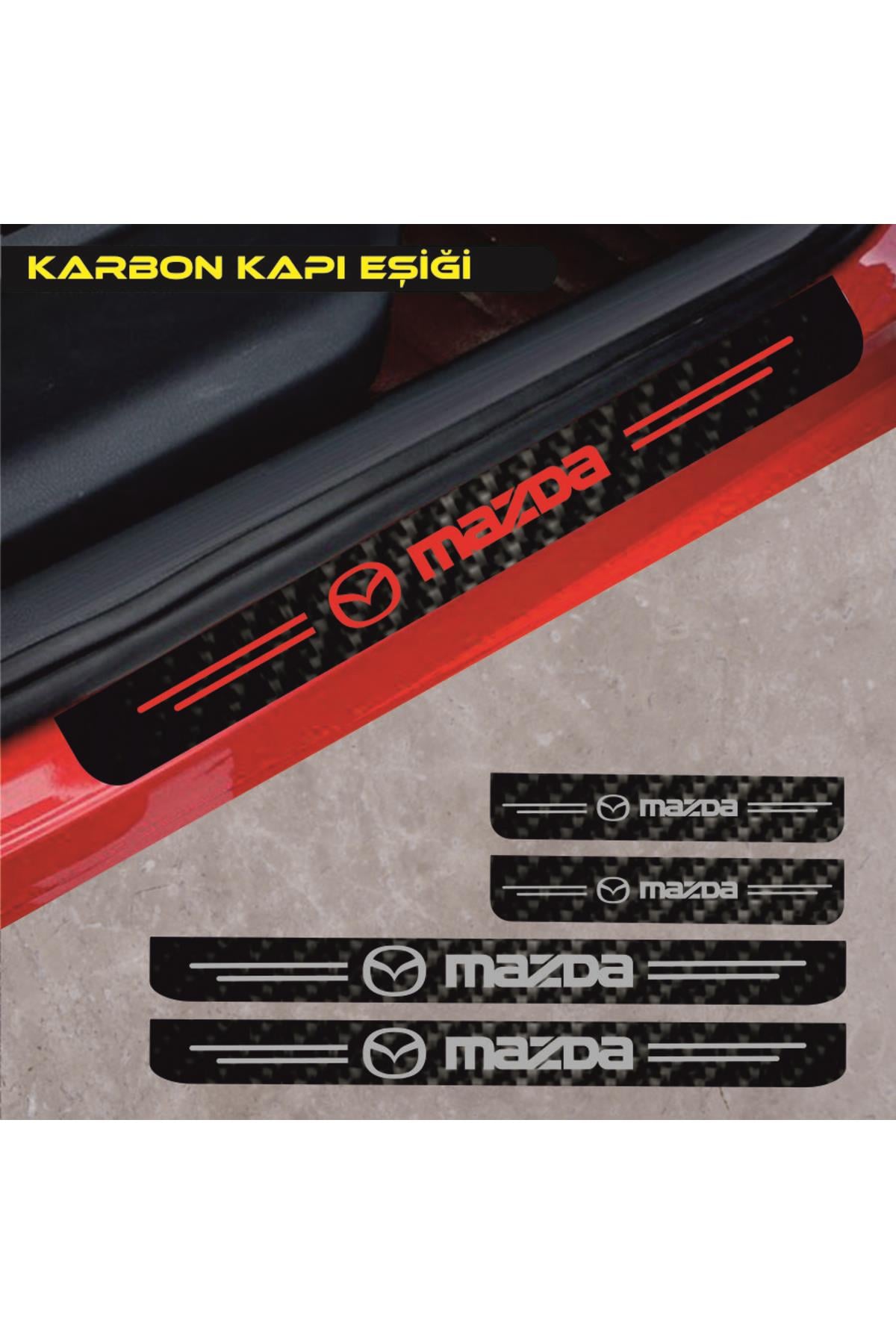 Mazda MPV Karbon Kapı Eşiği Oto özel yeni sticker 4 Adet