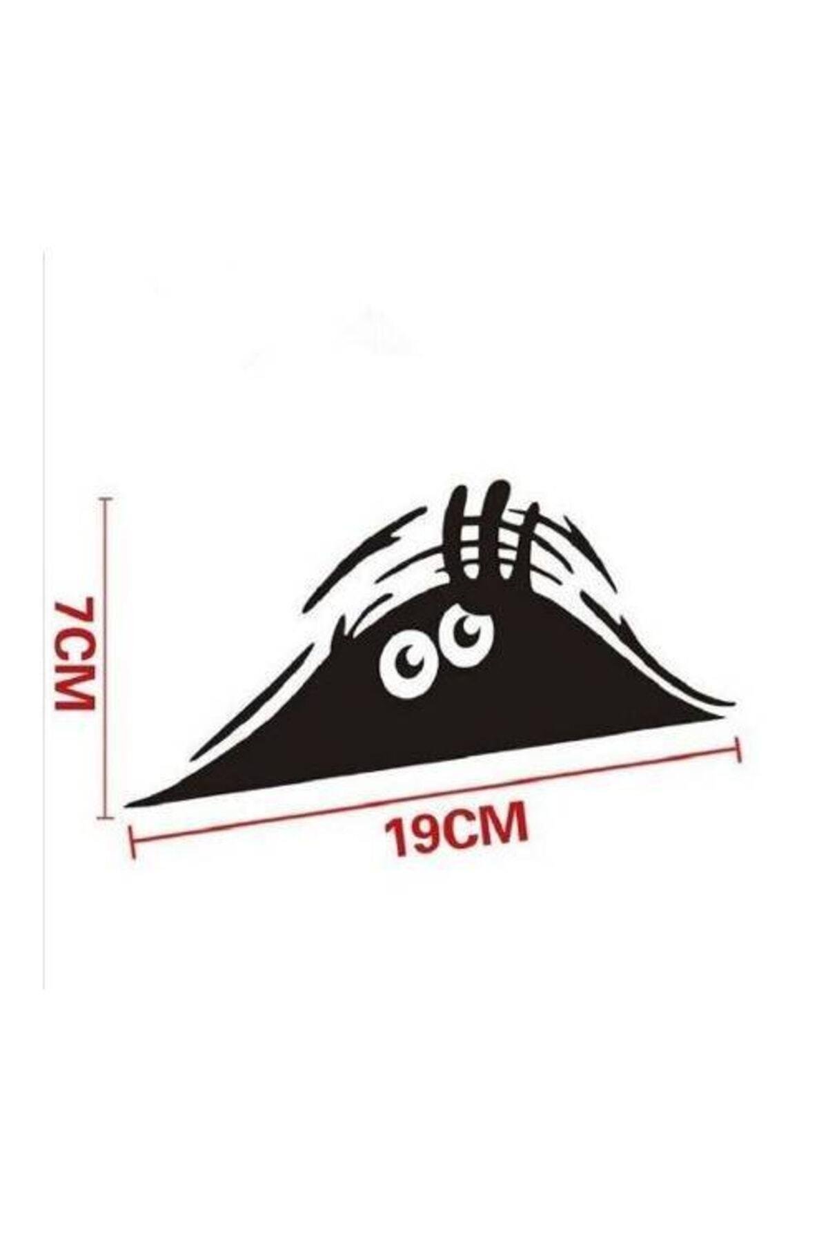 Meraklı Gözler Oto özel yeni sticker Siyah 19*7 Cm