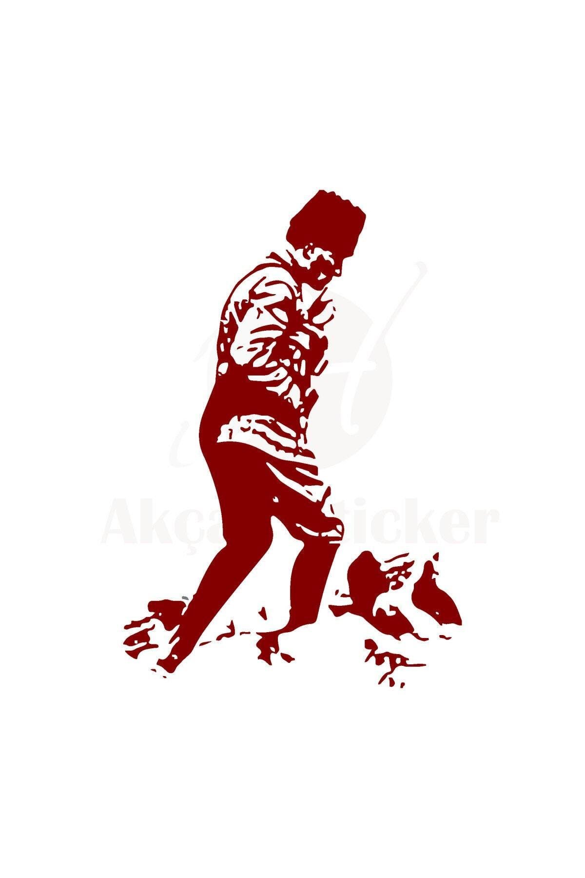 Mustafa Kemal Atatürk Oto özel yeni sticker Kırmızı 30*25 Cm
