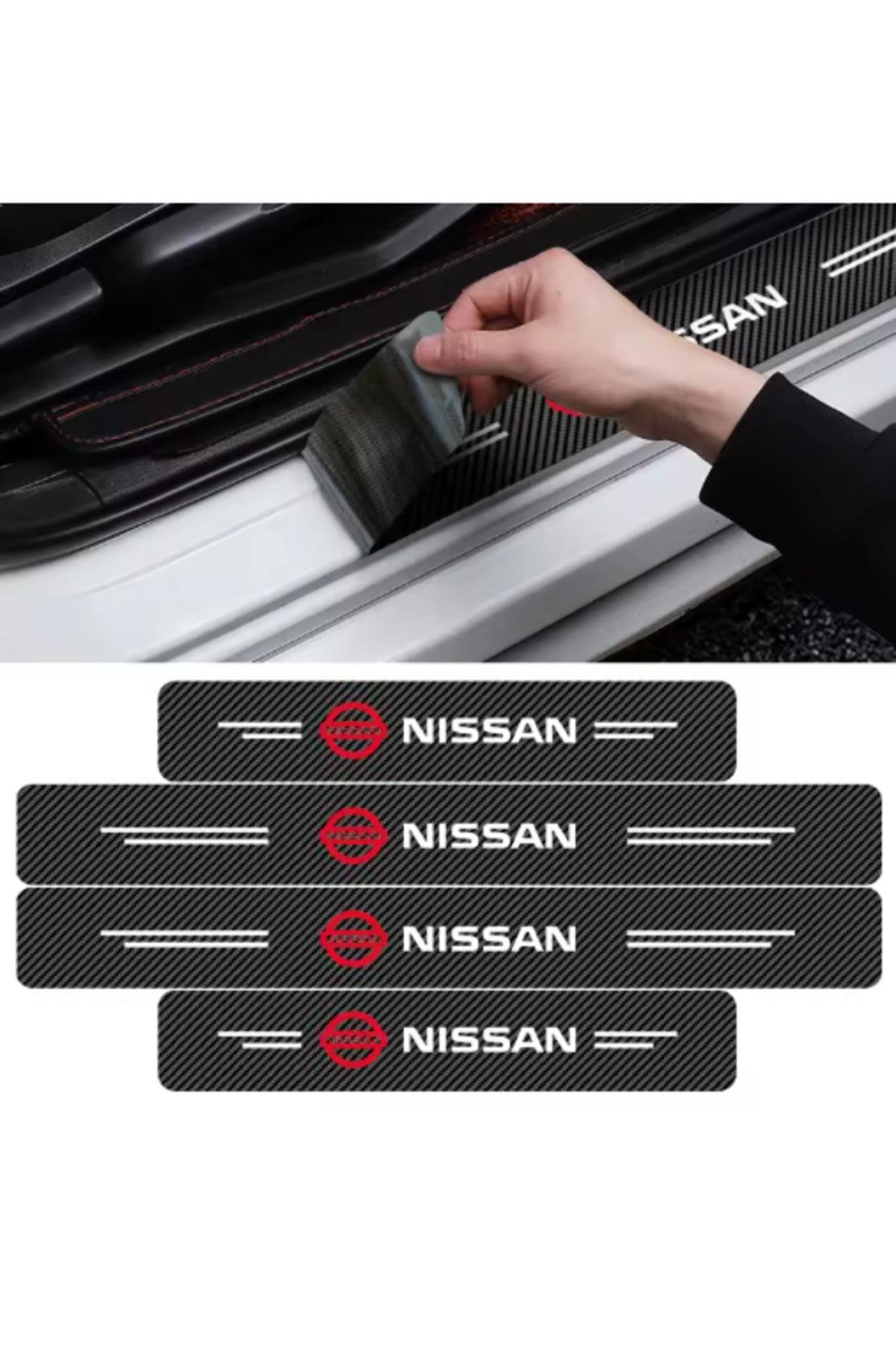 Nissan Micra İçin ŞIK TASARIM Oto Kapı eşikleri Sticker Karbon 4 Adet