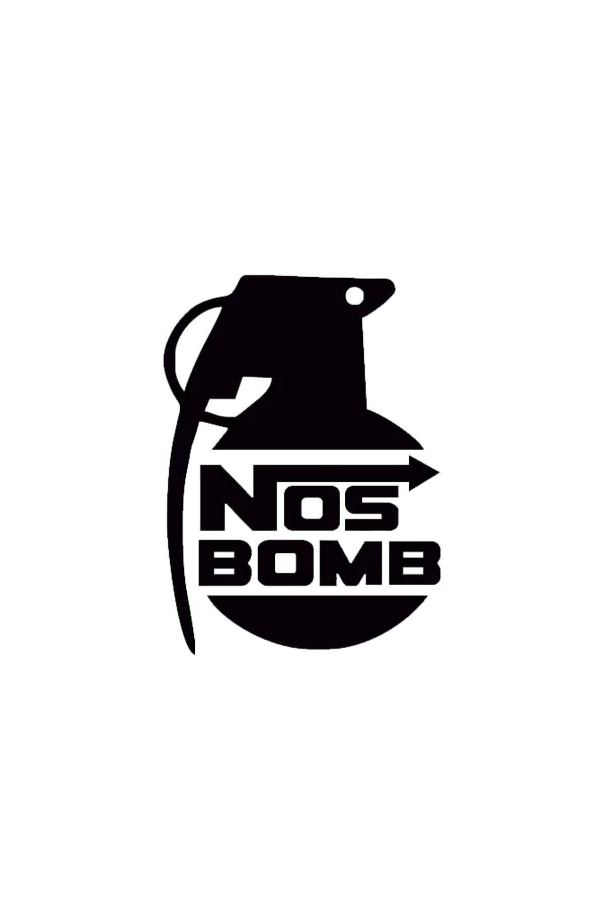 Nos Bomb Oto özel yeni sticker Siyah 15*11 Cm