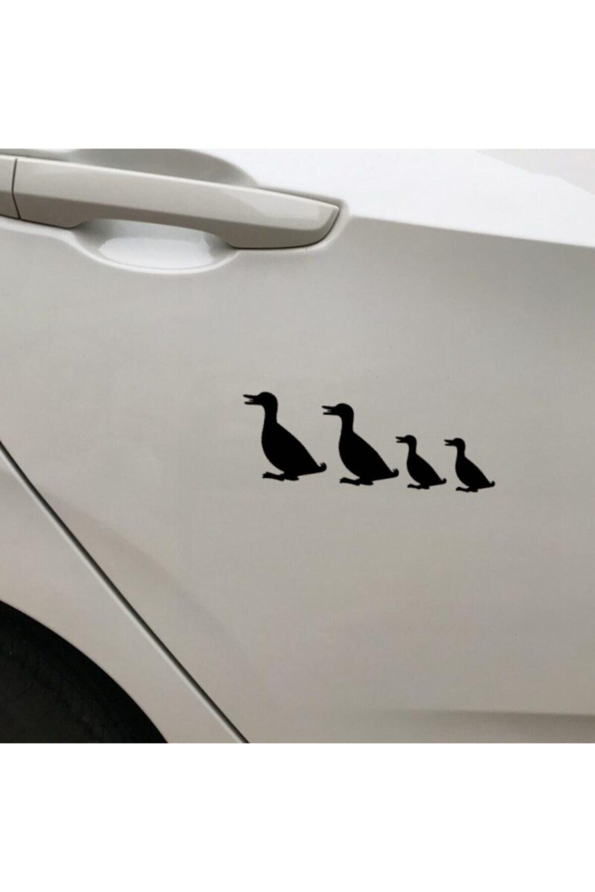 Ördek Ailesi Tasarım Oto özel yeni sticker 15*5 Cm