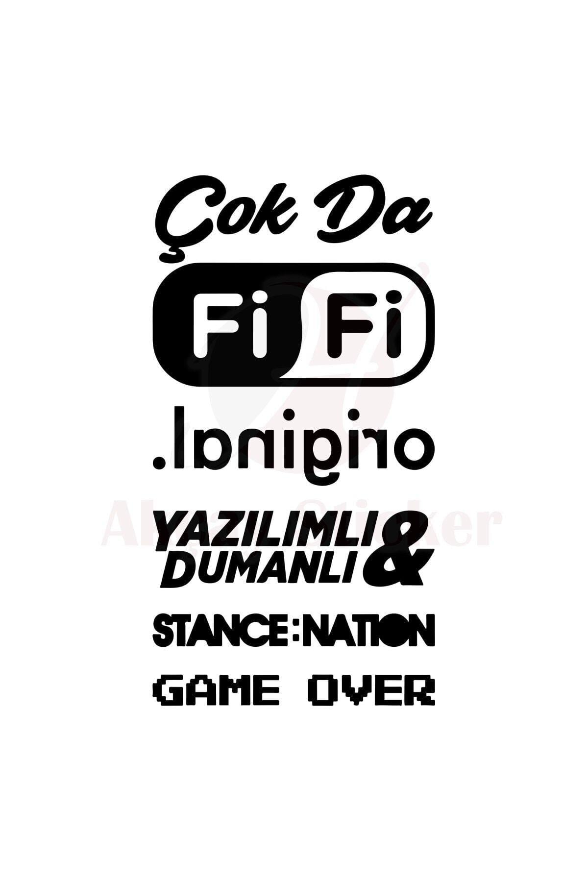 Oto Arka Cam özel yeni sticker Model 11 Siyah 20*37 Cm