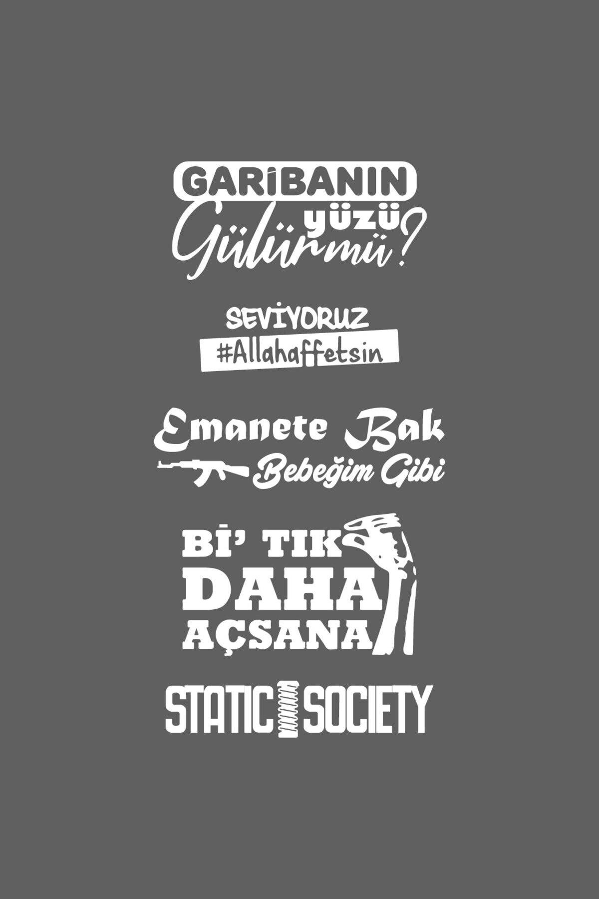 Oto Arka Cam özel yeni sticker Model 55 Beyaz 40*20 Cm