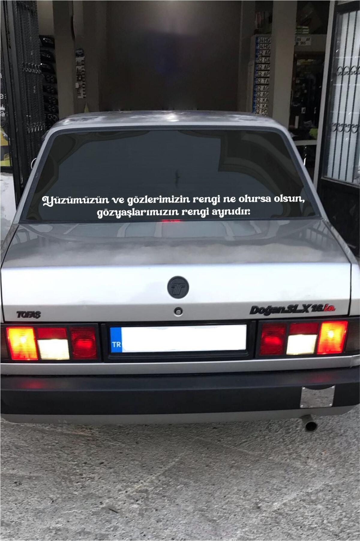 Oto Cam Yazı Sözleri Ticari-Servis-Dolmuş-Panelvan Uzun özel yeni sticker Model 7