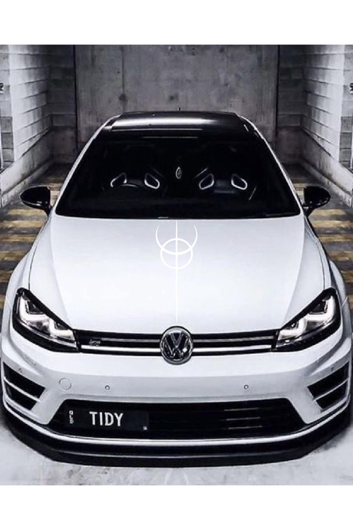 Oto Kaput Şerit özel yeni sticker Dönence Daire Tasarım Beyaz 20*60 Cm
