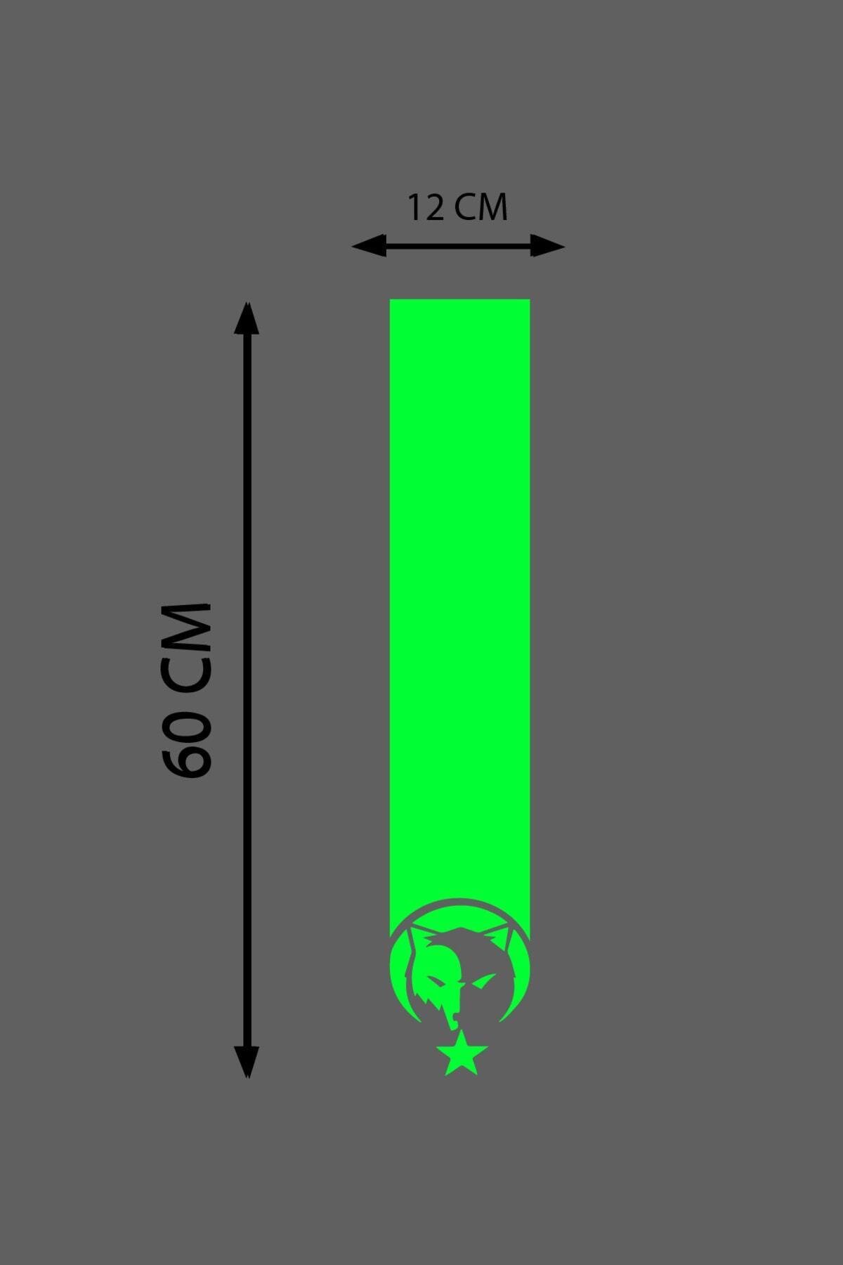 Oto Kaput Şerit özel yeni sticker Kurt Ve Ay Yıldız Tasarımlı 12*60 Cm