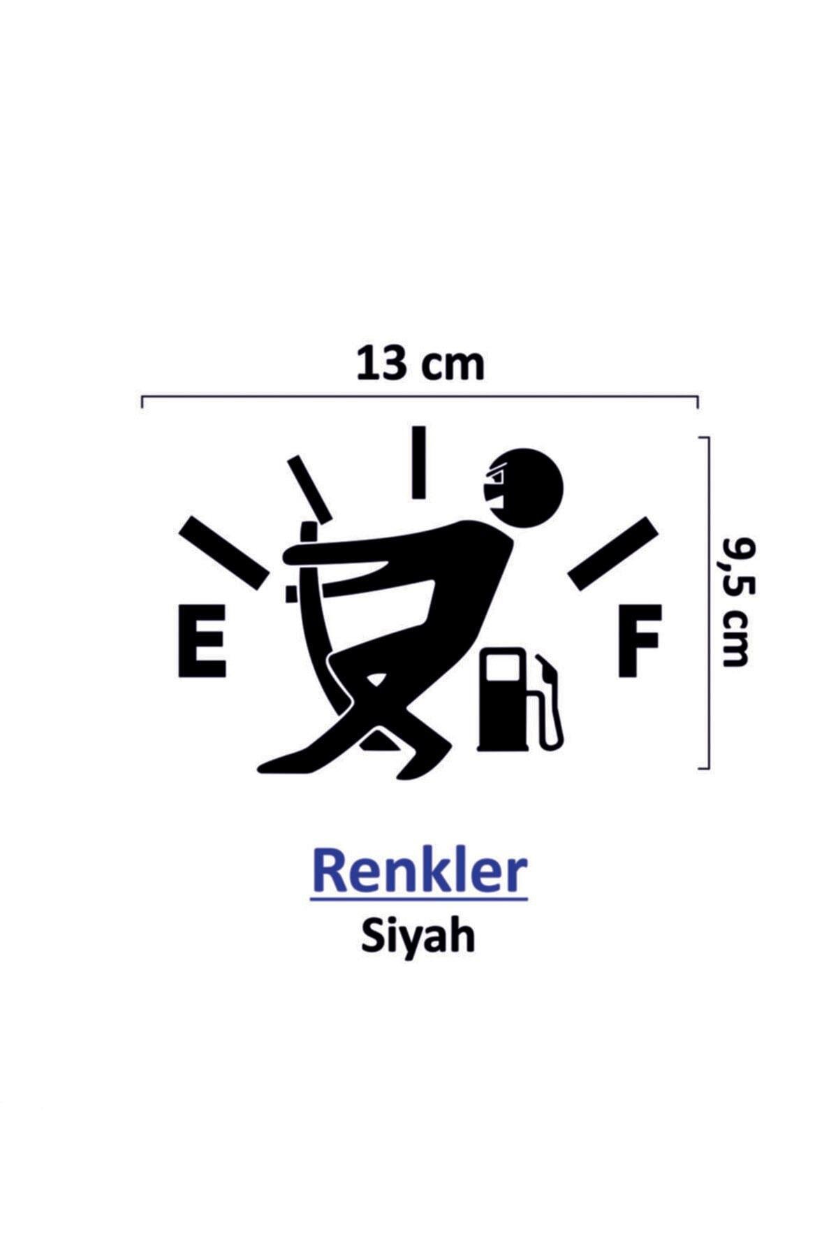 Oto Yakıt Deposu Kapağı özel yeni sticker Siyah 13*9,5 Cm