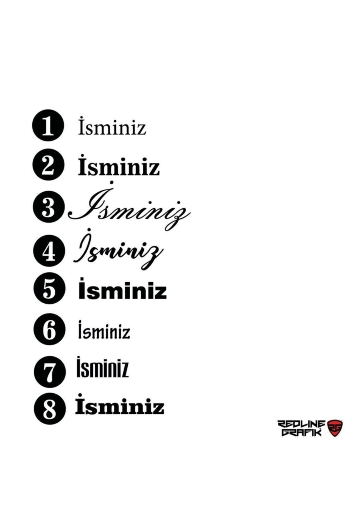 Özel İsim Yazı Oto özel yeni sticker Siyah