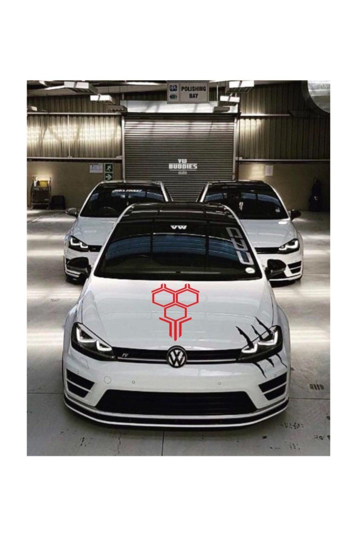 Petek Tasarım Oto Kaput özel yeni sticker Beyaz 58*35 Cm