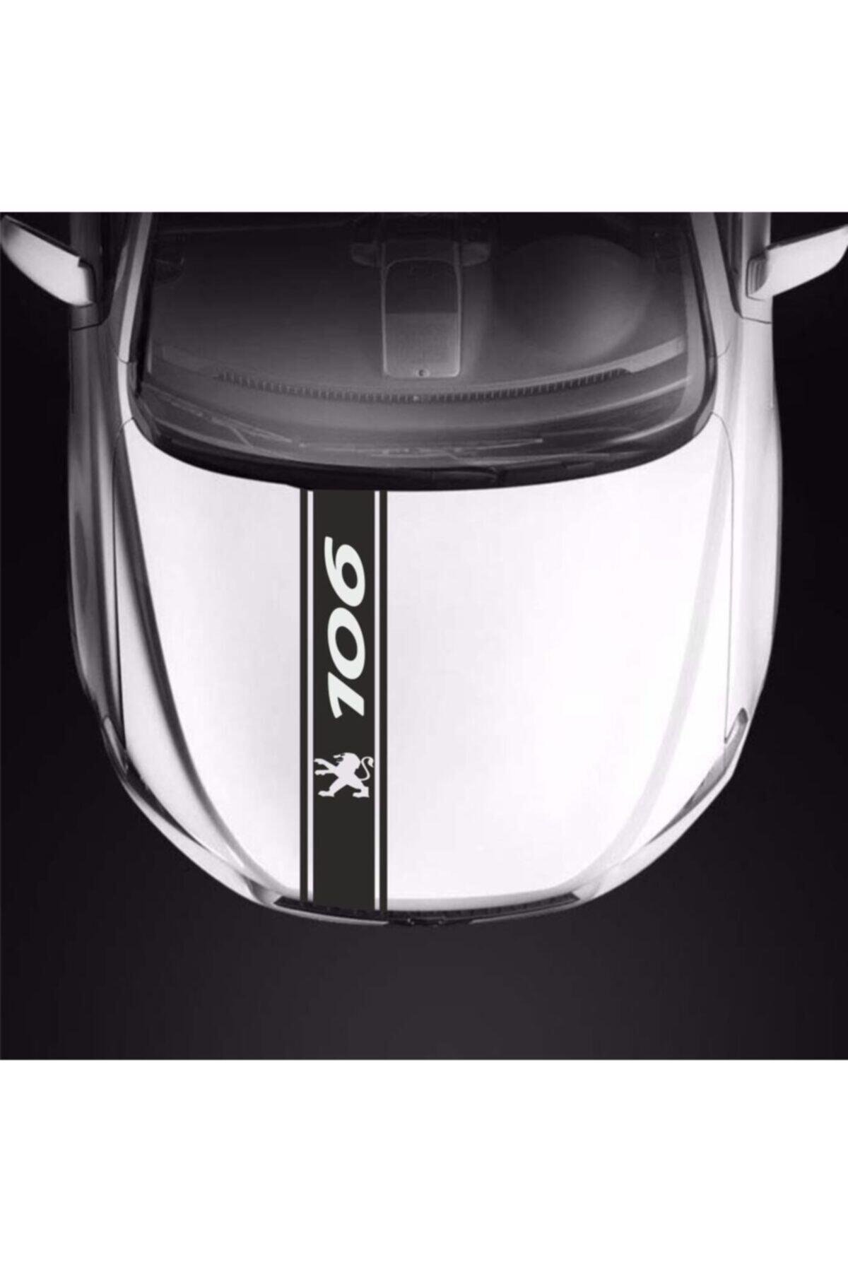 Peugeot 106 İçin şık tasarım karbon sticker seti Aksesuar Oto Kaput Şerit özel yeni sticker