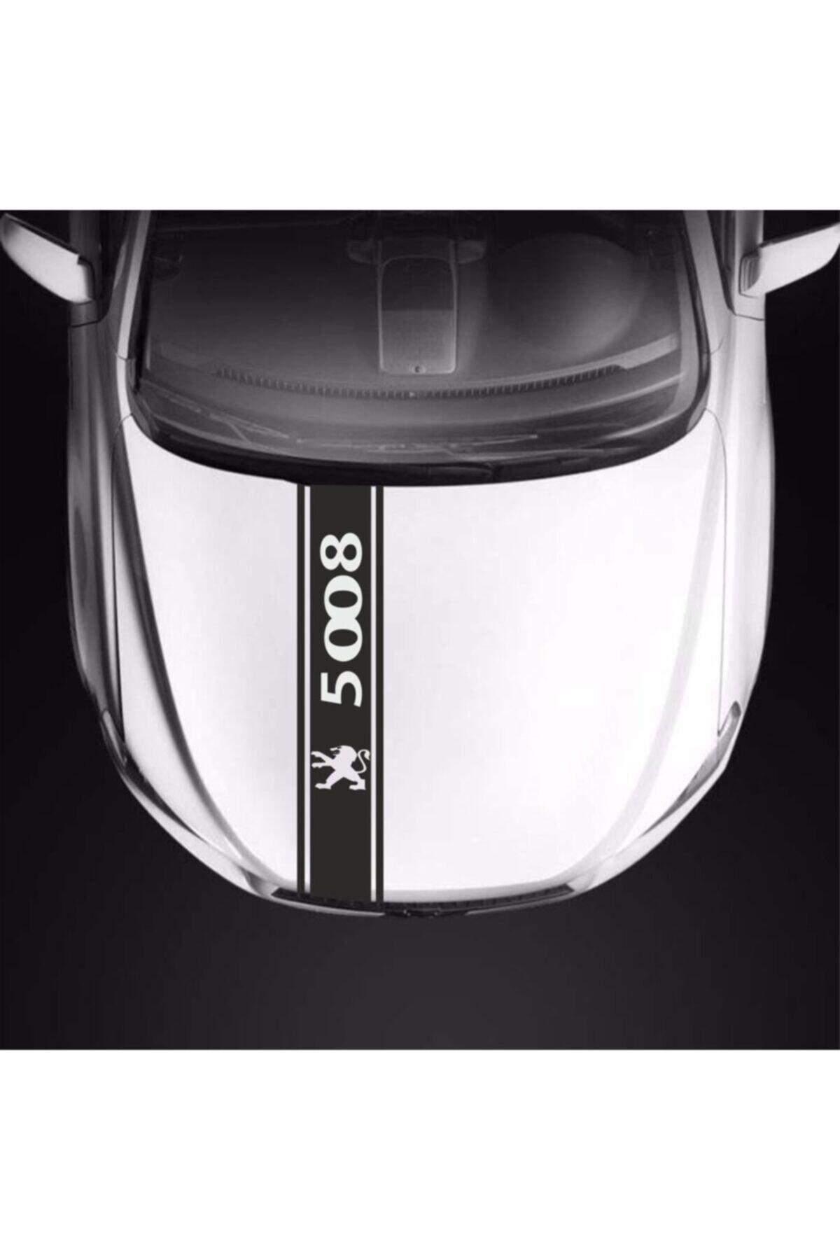 Peugeot 5008 İçin şık tasarım karbon sticker seti Aksesuar Oto Kaput Şerit özel yeni sticker