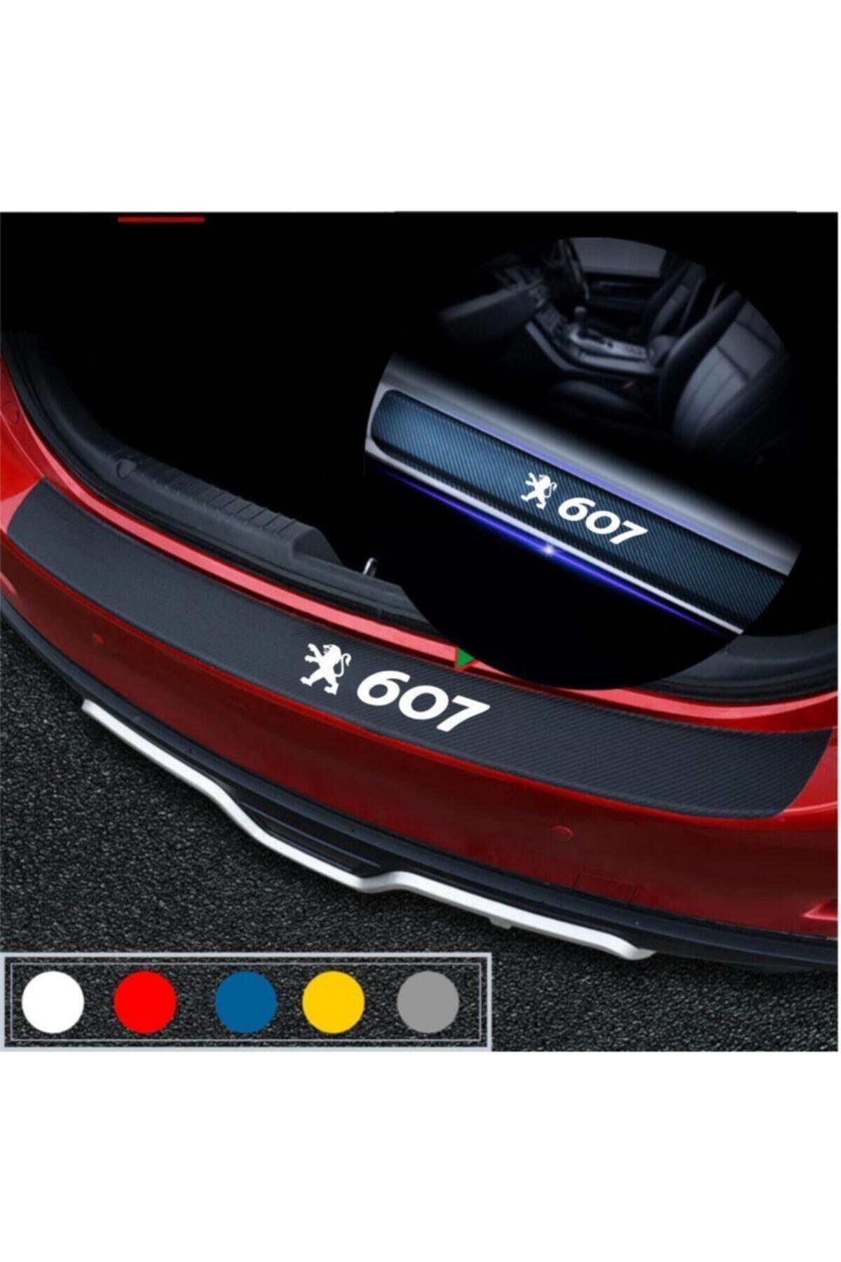 Peugeot 607 İçin şık tasarım karbon sticker seti Aksesuar Bagaj Ve Kapı Eşiği Seti Karbon
