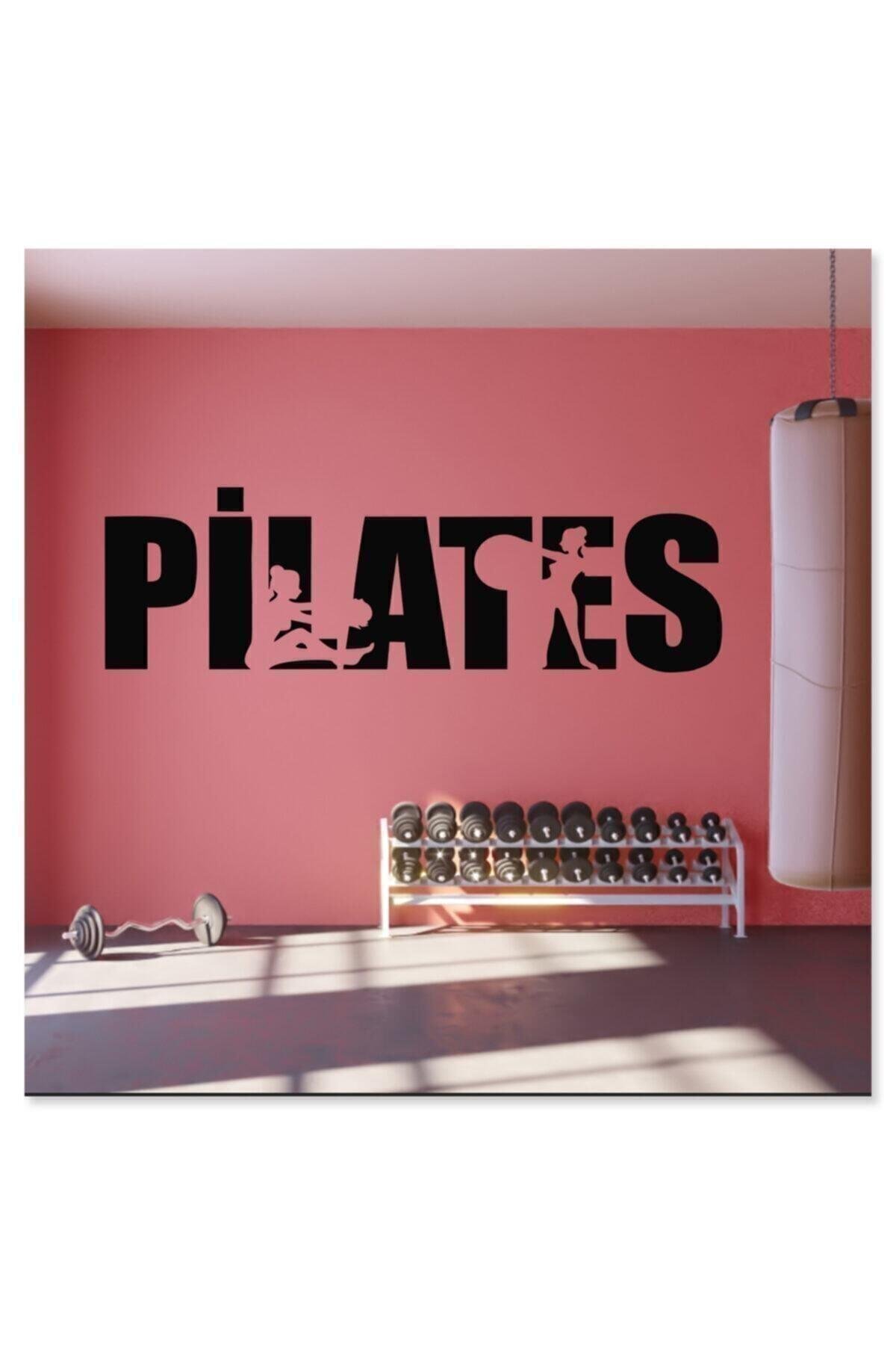 Pilates Spor Dekoratif Duvar özel yeni sticker Siyah 105X40 cm