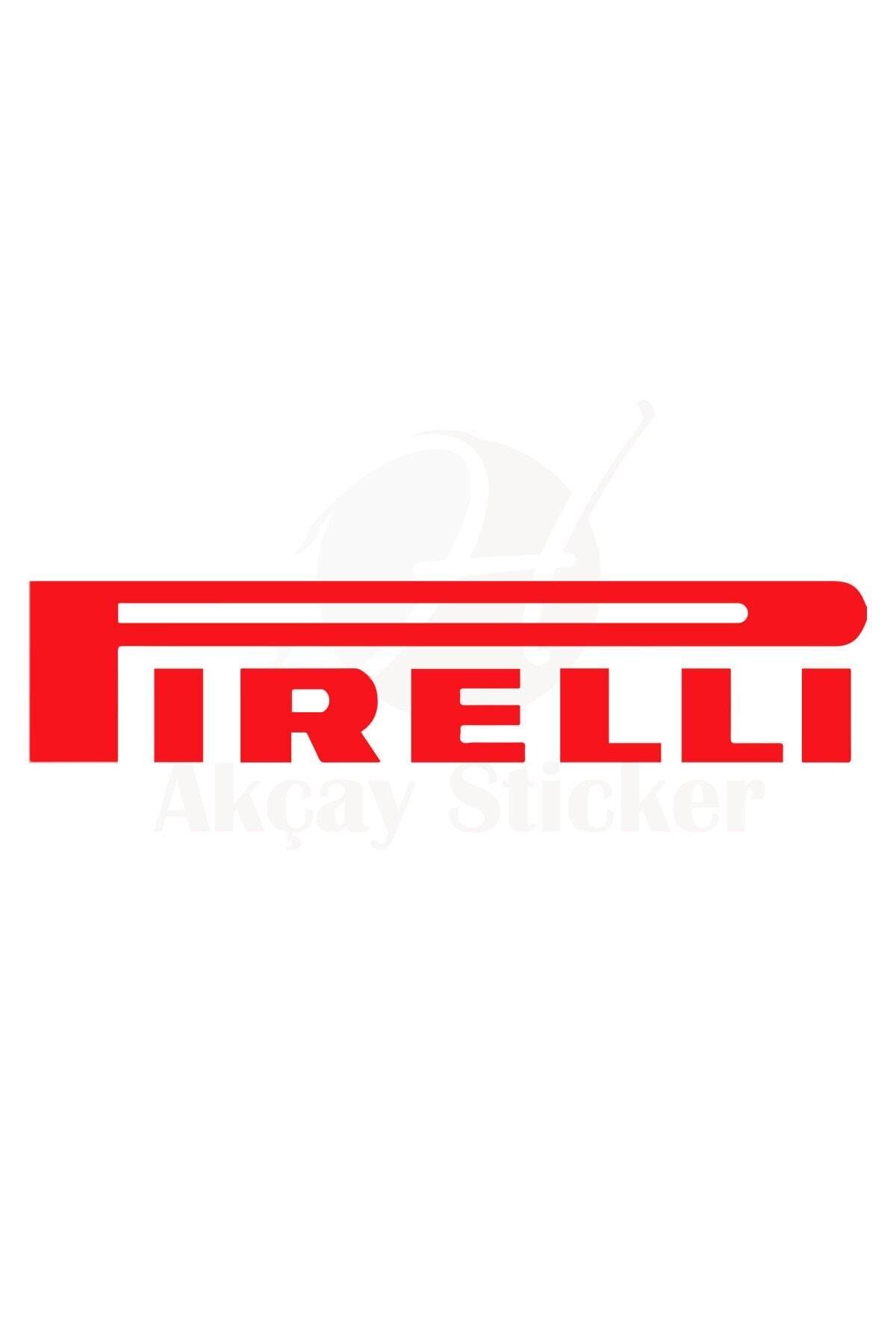 Pirelli Oto özel yeni sticker Kırmızı 2 Adet 30*4 Cm