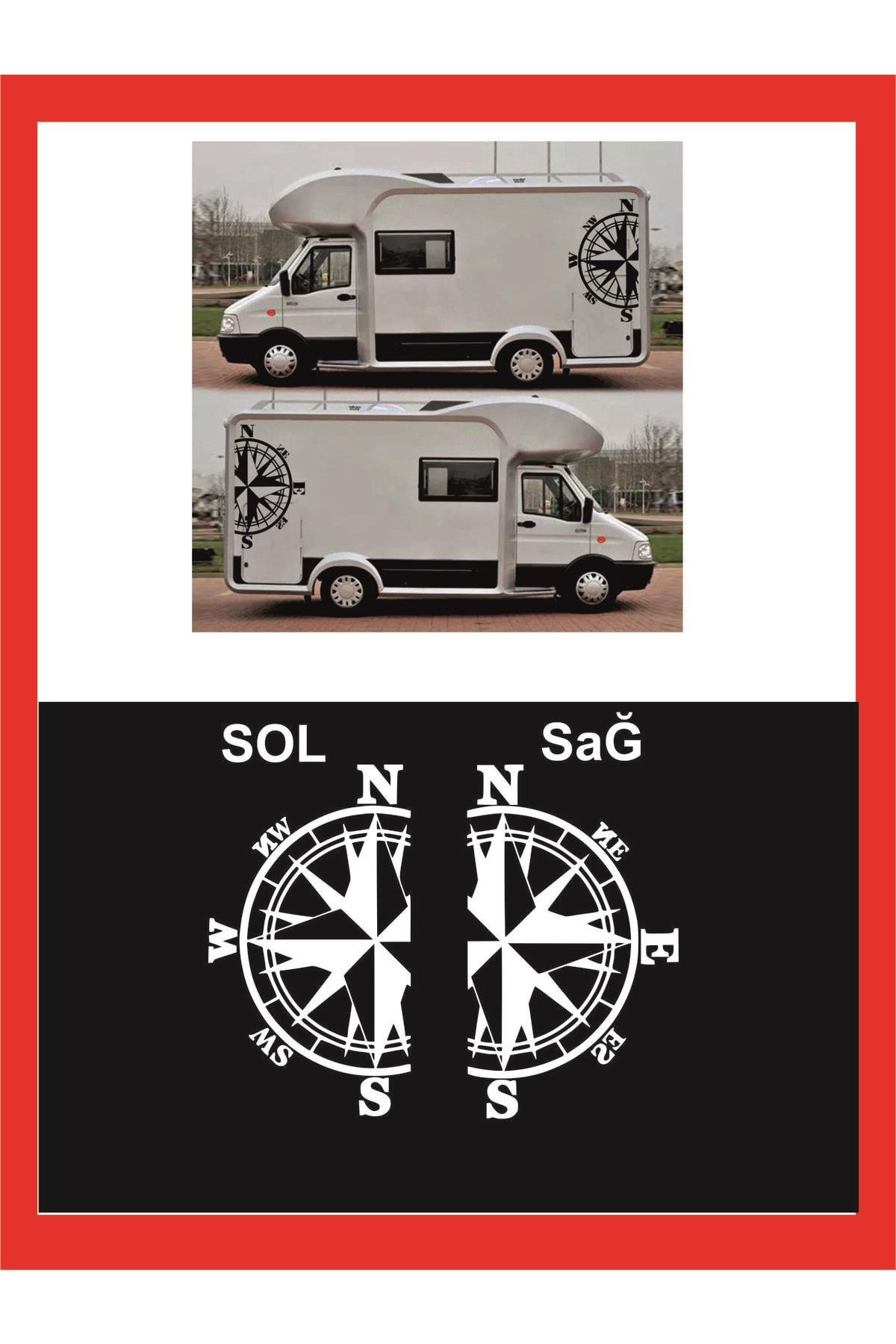 Pusula Oto özel yeni sticker 2 Adet Sağ-Sol 48*28 Cm