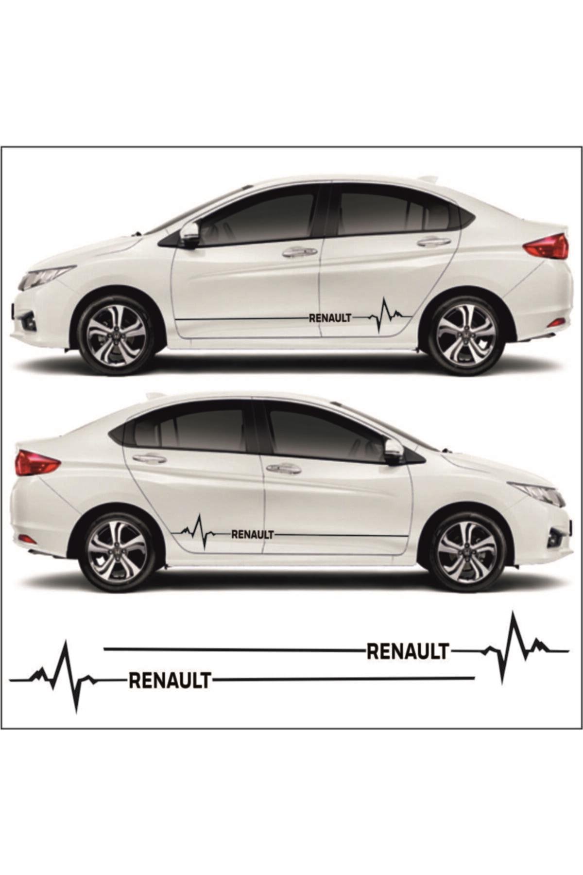 Renault Fluence İçin şık tasarım karbon sticker seti Aksesuar Yan Şerit Oto Ritim özel yeni sticker