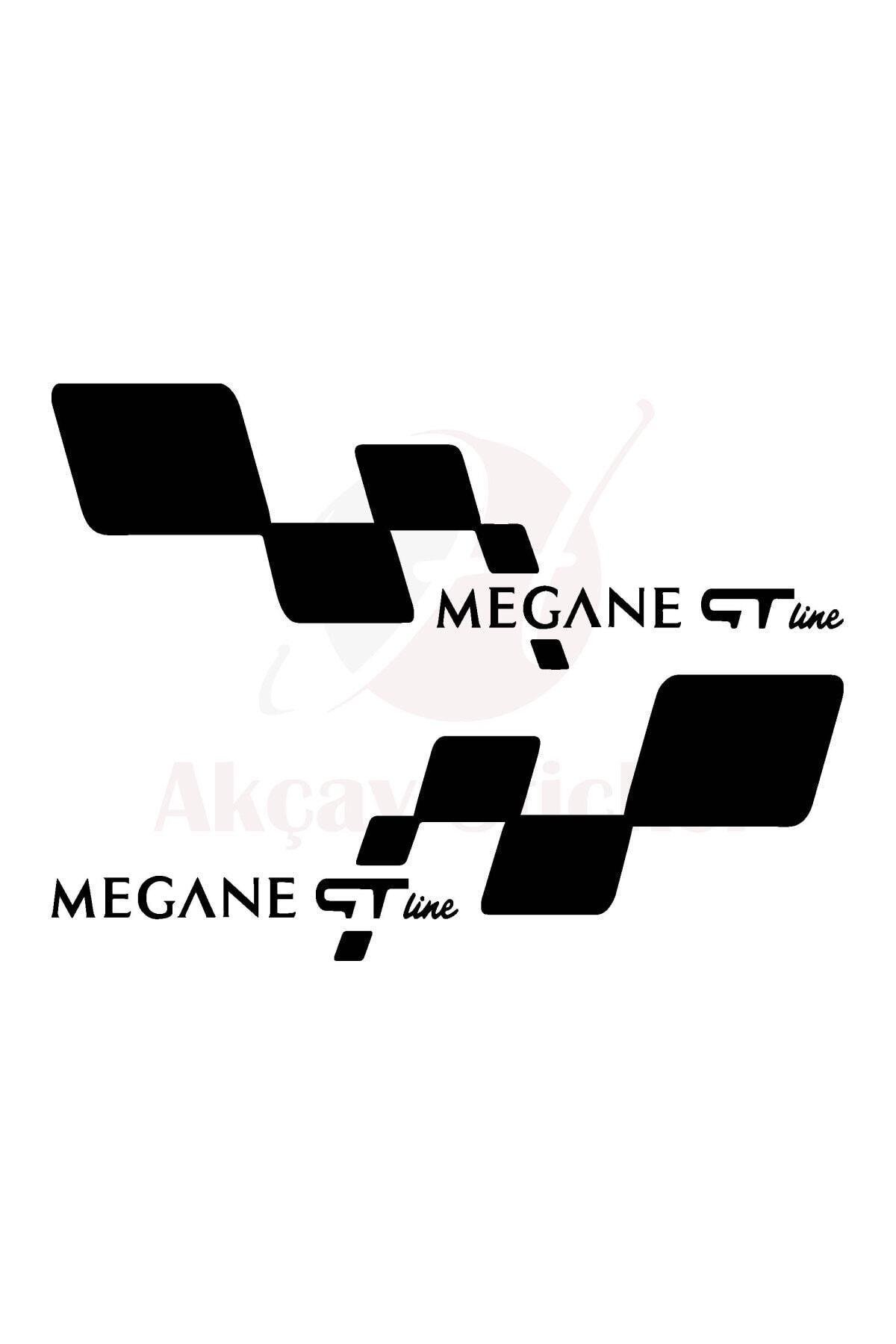 Renault Megane Gt Line Kapı Altı Sag Sol Takım Set Oto özel yeni sticker Siyah 40*15 Cm