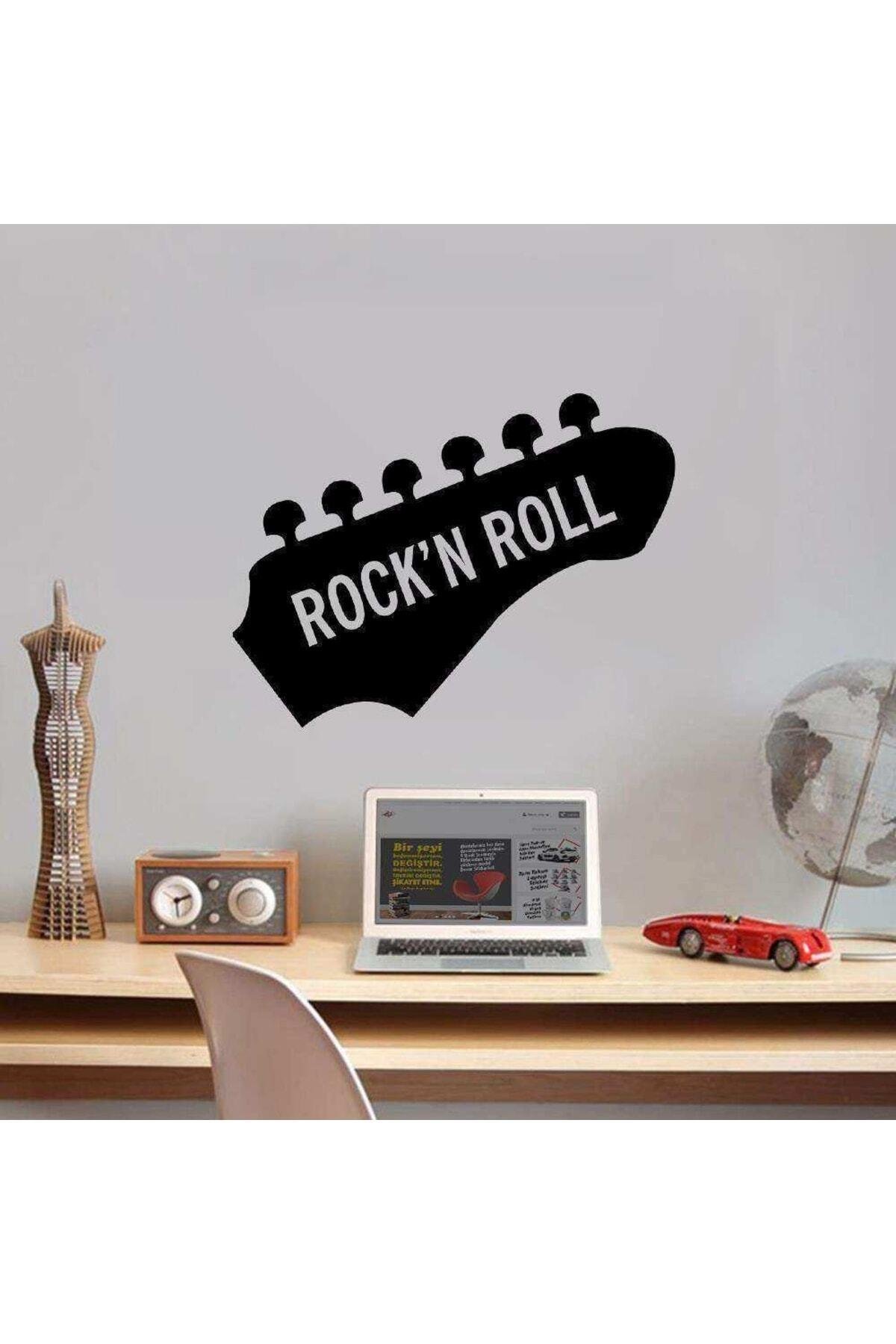 Rock'n Roll Music Dekoratif Genç Odası Duvar özel yeni sticker, Çıkartma Siyah