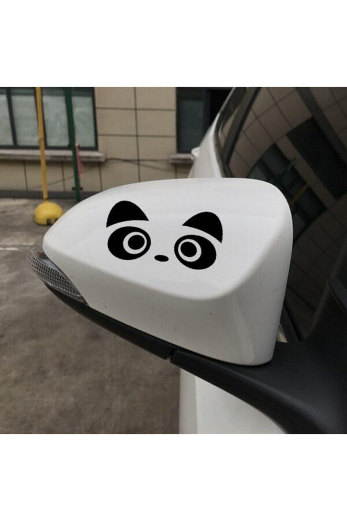 Sevimli Panda Yüz Tasarımi Su Geçirmez Çıkarılabilir Oto özel yeni sticker 4 Adet 27*12 Cm