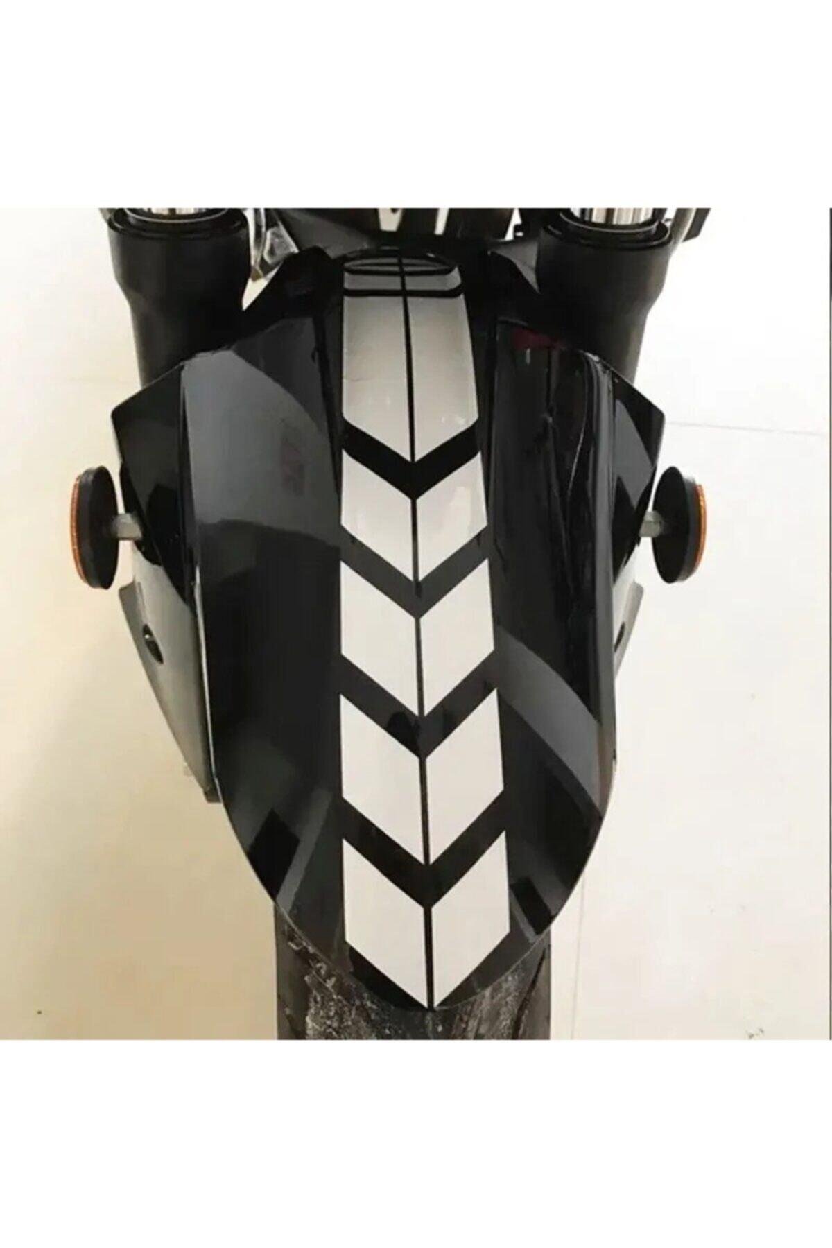 Şık Tasarım motosiklet Çamurluk Sticker Beyaz 34*5,5 Cm