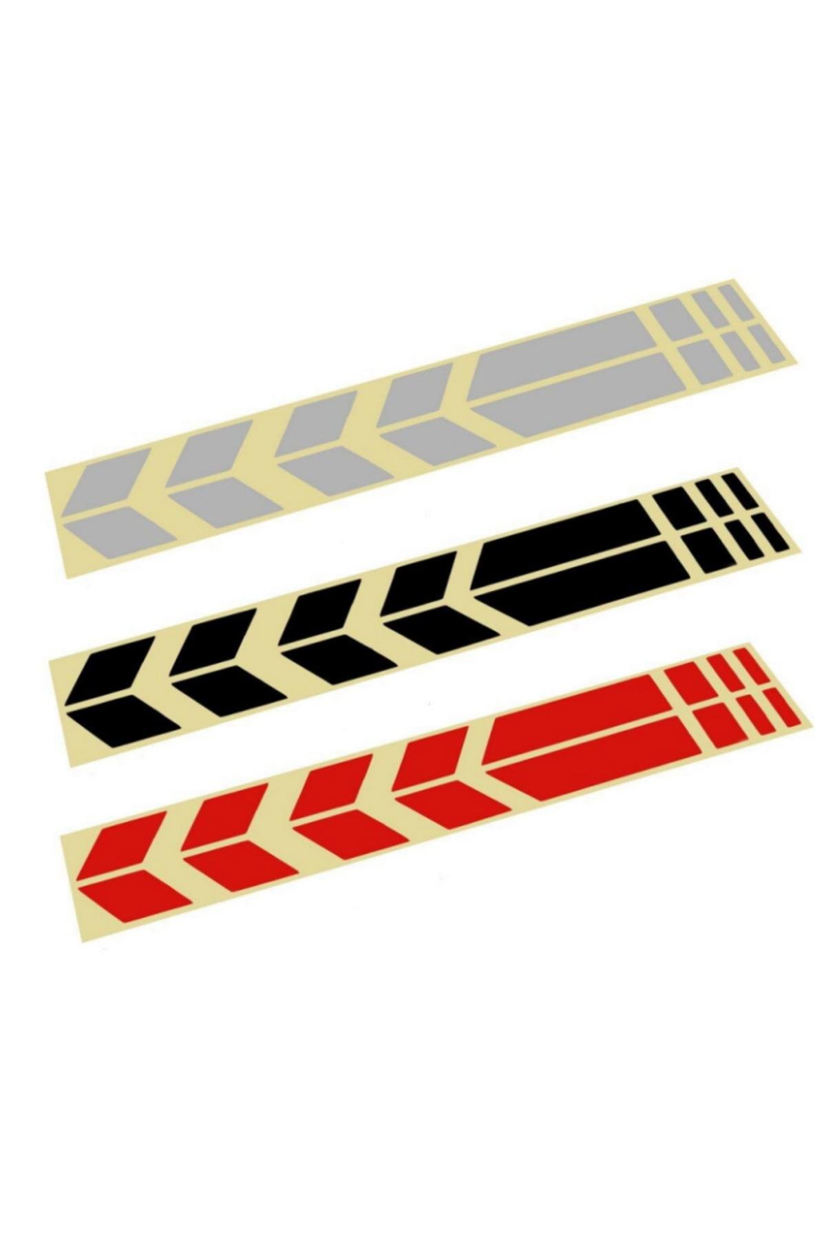 Şık Tasarım motosiklet Çamurluk Sticker Siyah 34*5,5 Cm