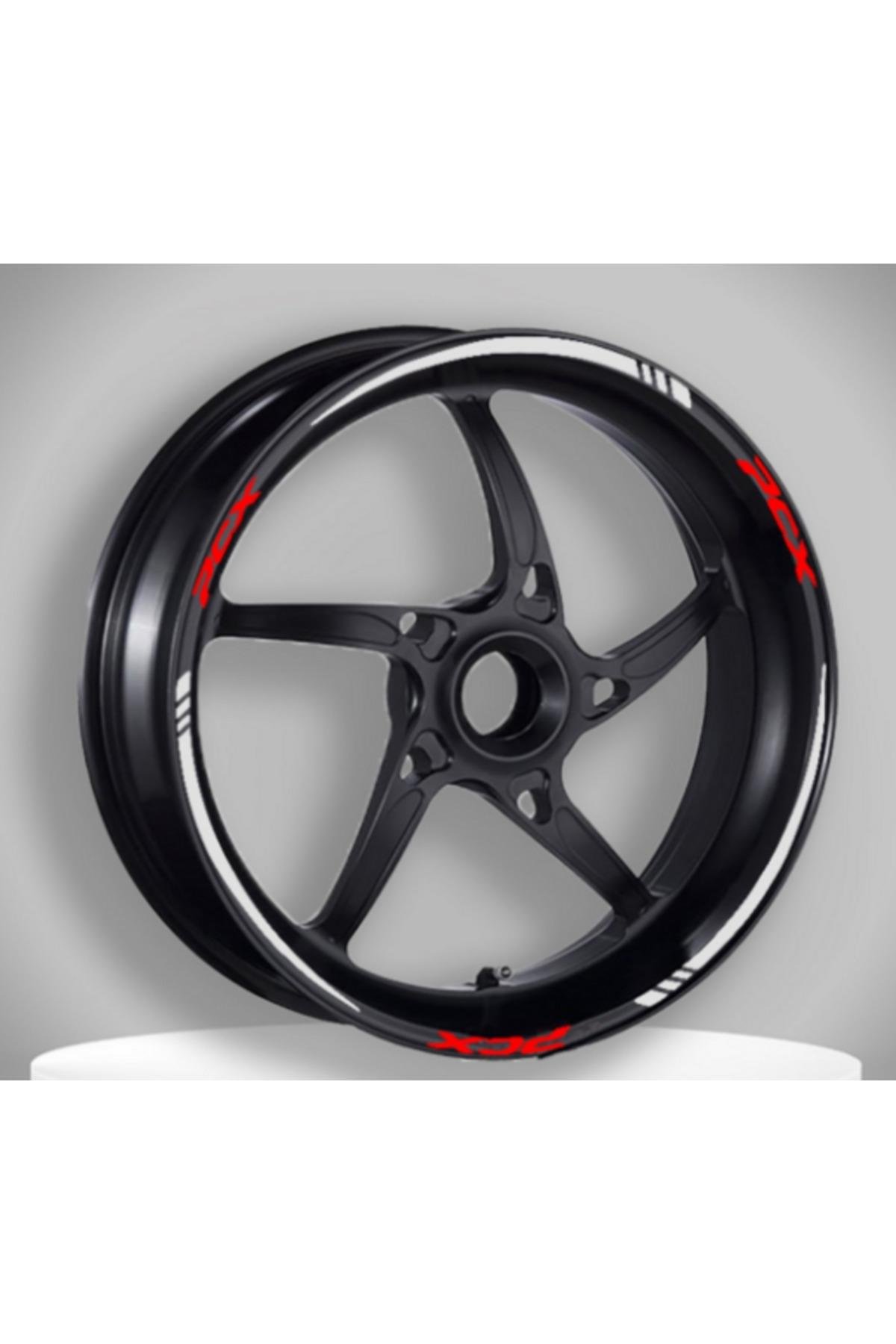 Şık Tasarım motosiklet Jant Şeridi Parçalı Beyaz Honda Pcx 125 150 2010-2021 Uyumlu Sağ-Sol/Ön-Arka