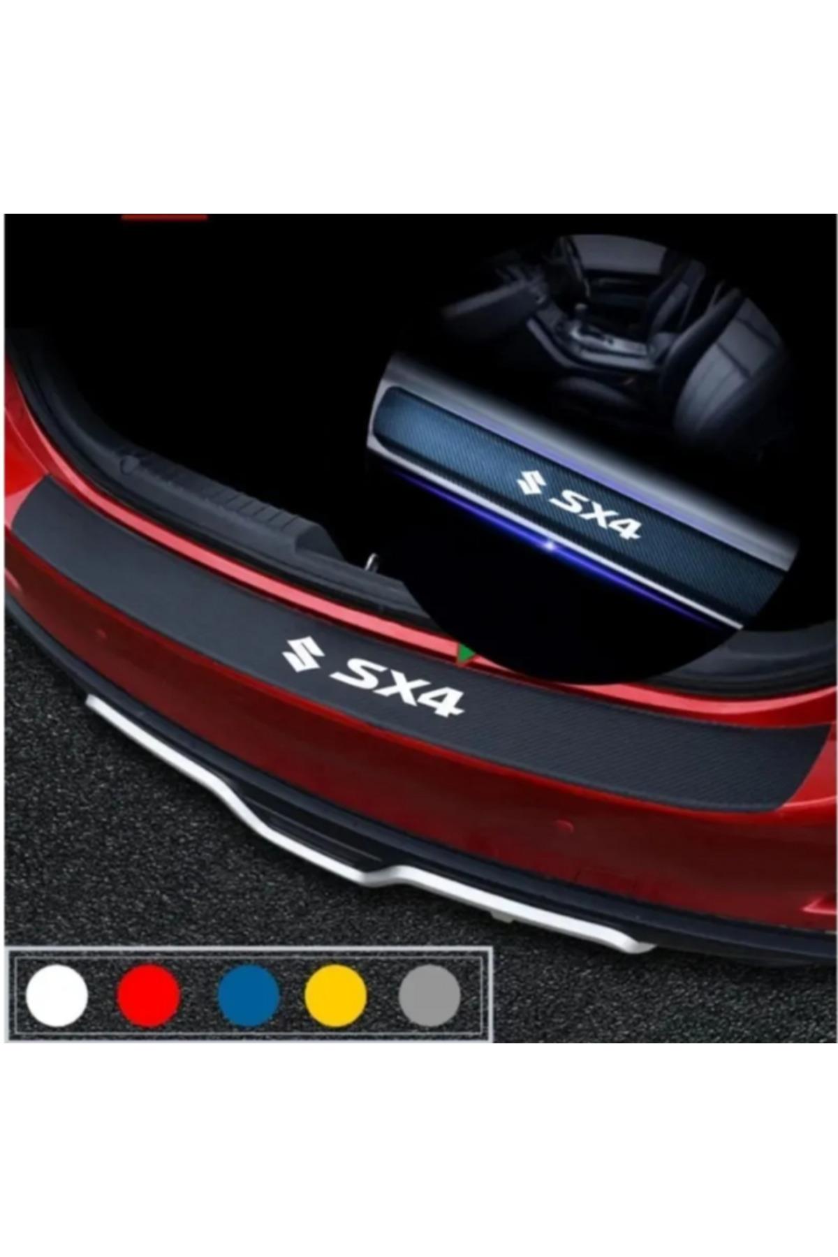 Suzuki Sx4 İçin ŞIK TASARIM Oto Kapı eşikleri Sticker Karbon 4 Adet