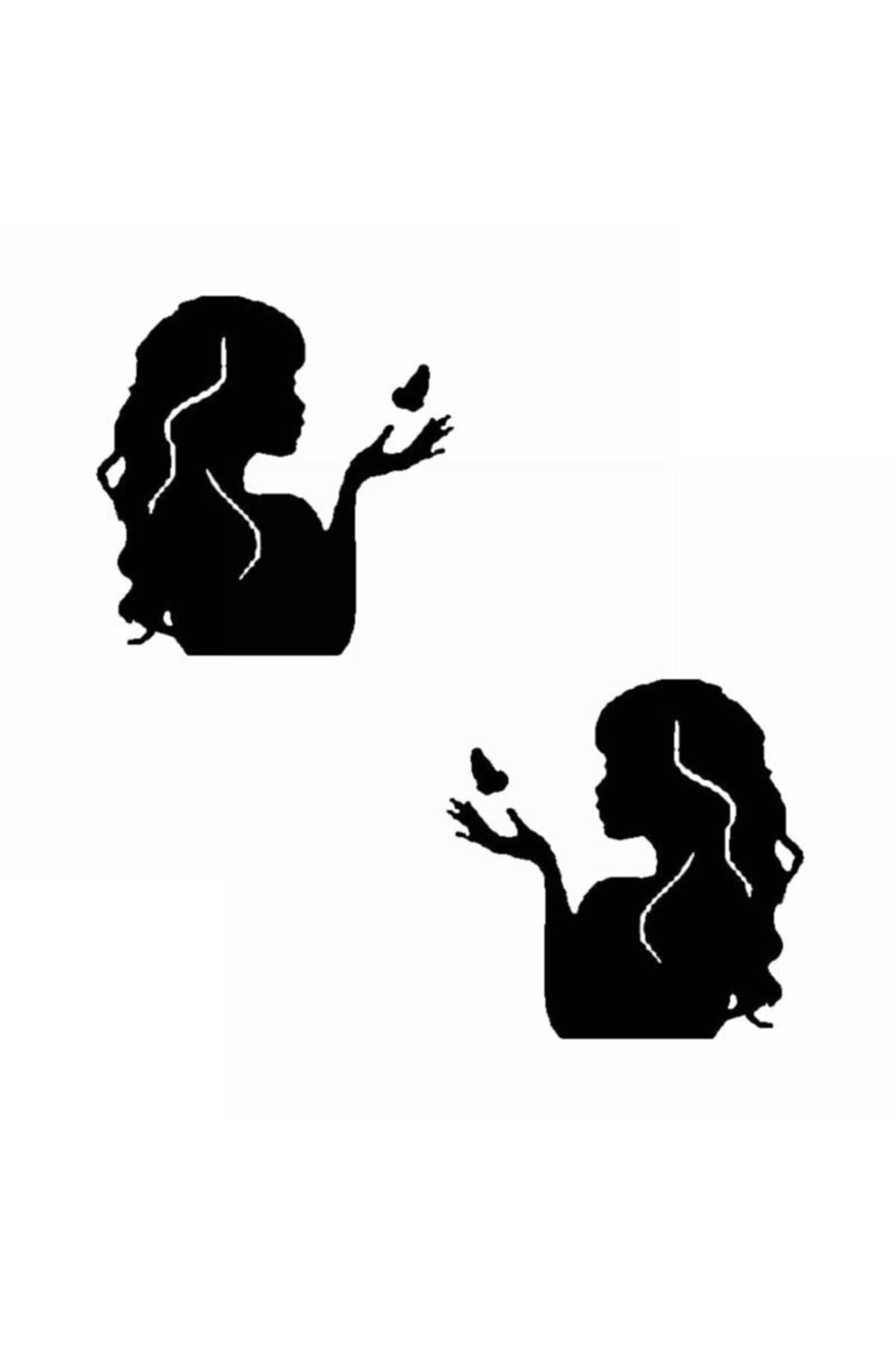 Tatlı Kız Tasarım Su Geçirmez Çıkarılabilir Oto özel yeni sticker 2 Parça 15*15 Cm