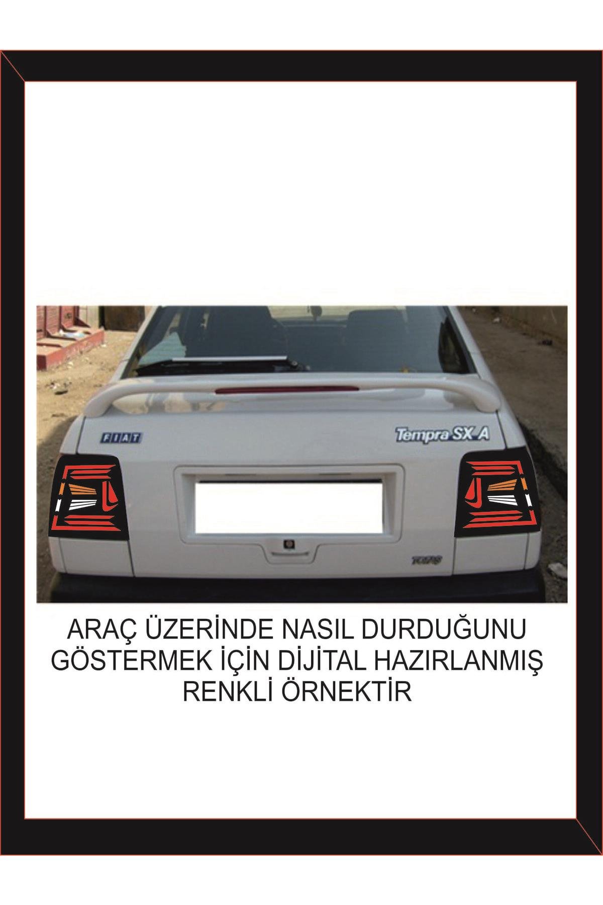 Tempra İçin şık tasarım karbon sticker seti Aksesuar Stop Farı Kaplama Led Görünümlü
