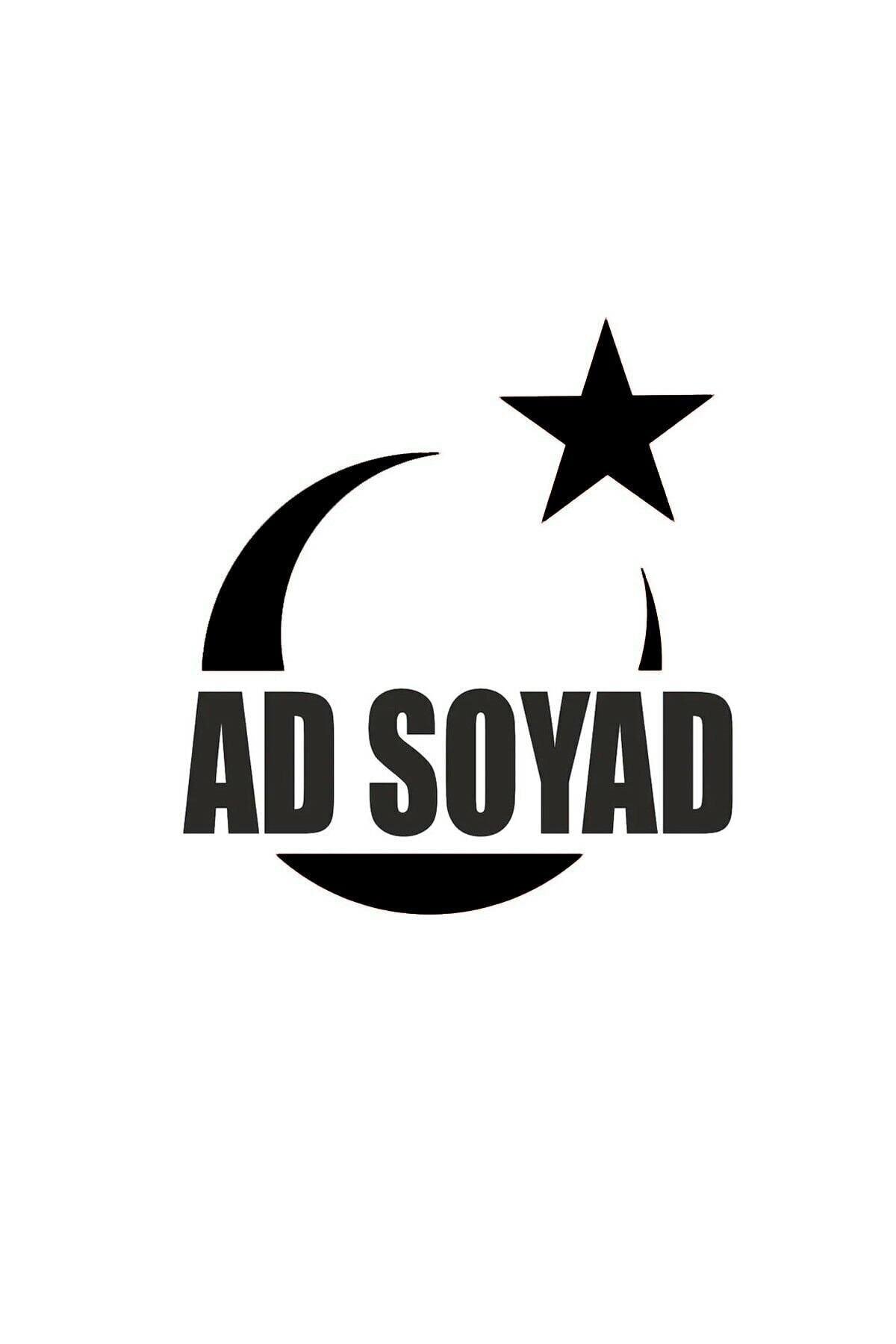 Türk Bayrağı Ad Soyad Yazılı Oto özel yeni sticker Siyah 30*15 Cm